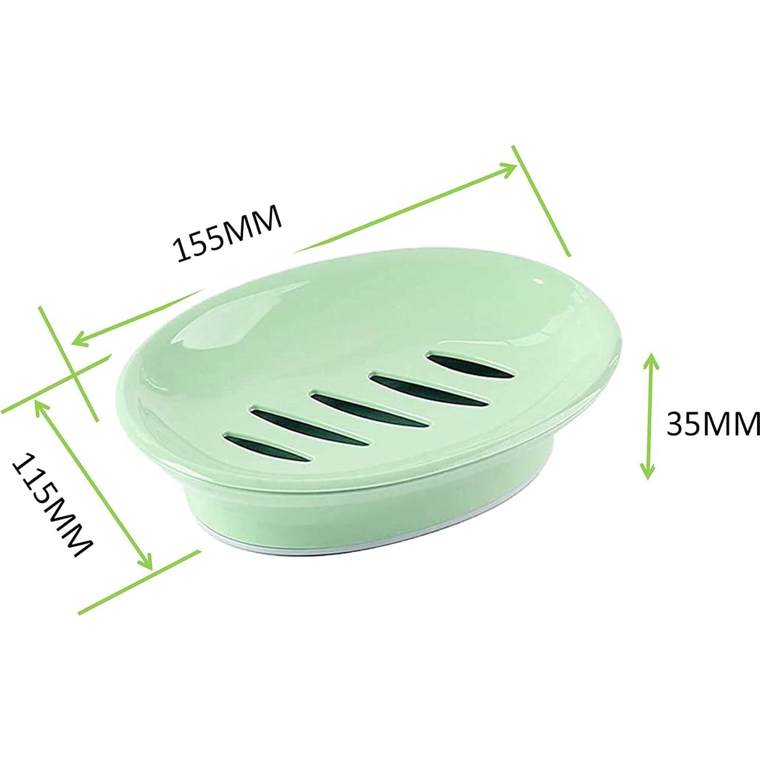 Soporte para Jabón Genérico 2-Pack Verde - Plato Drenante 15.5x11.4cm
