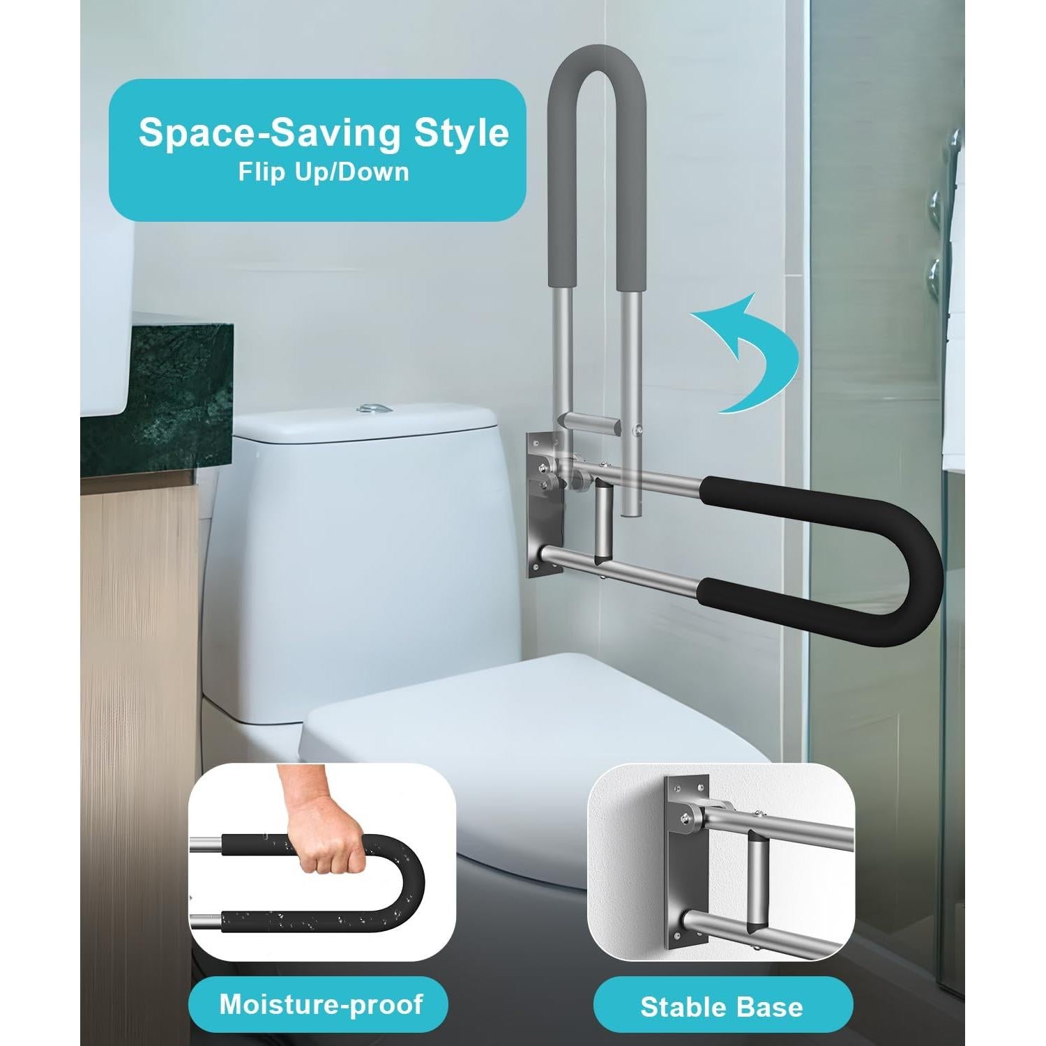 Barras de Agarre para Discapacitados BotaBay 60 cm Aluminio 136 kg