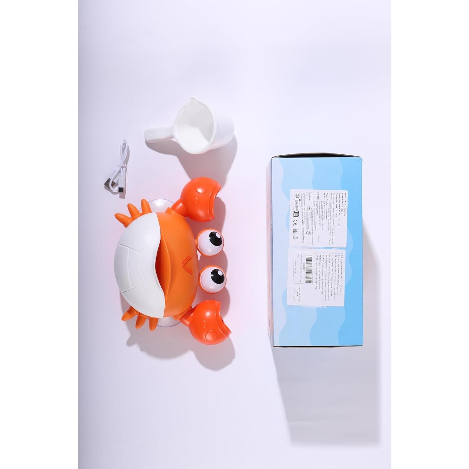 Juguete de Baño Gigilli Cangrejo Naranja con Burbujas y Música