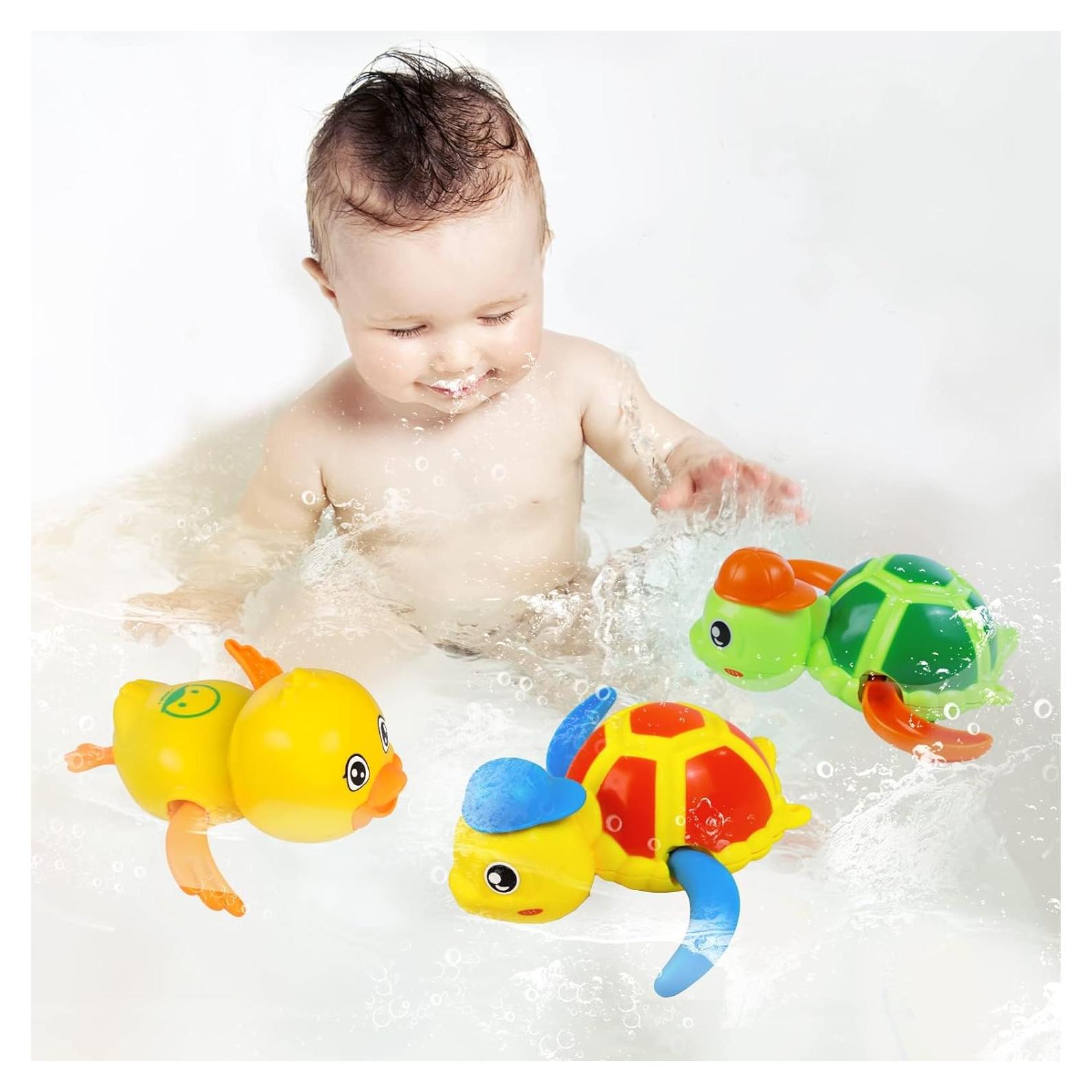 Juguetes de baño Cuterabit - Tortugas y Pato Nadadores