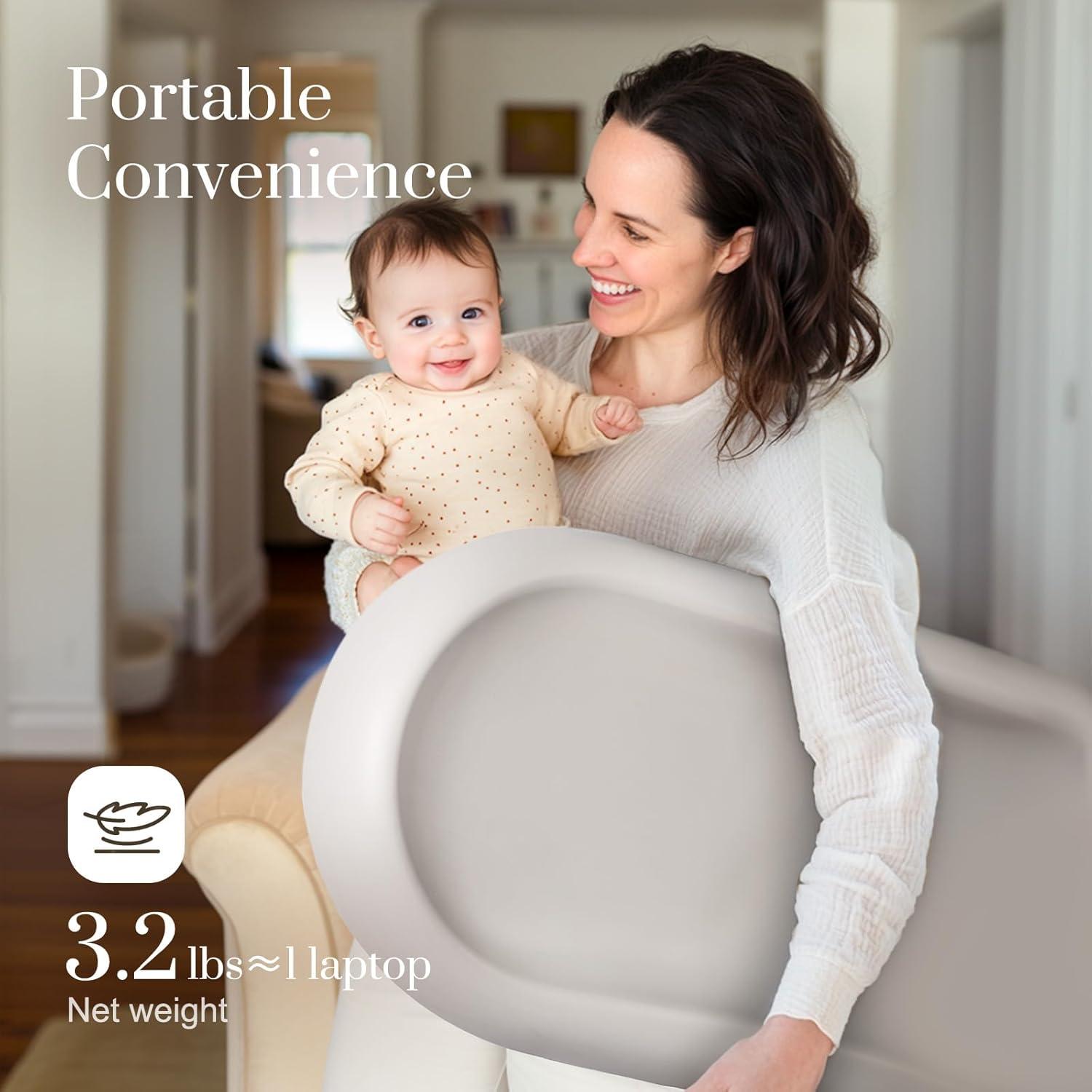 Almohadilla de Cambio PU Gris con Cinturón Ajustable 1.83 kg