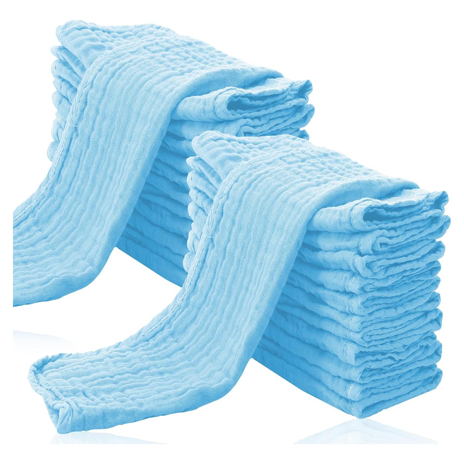 Paquete de 24 Paños de Muselina Cute Castle 100% Algodón 50.8x25.4 cm