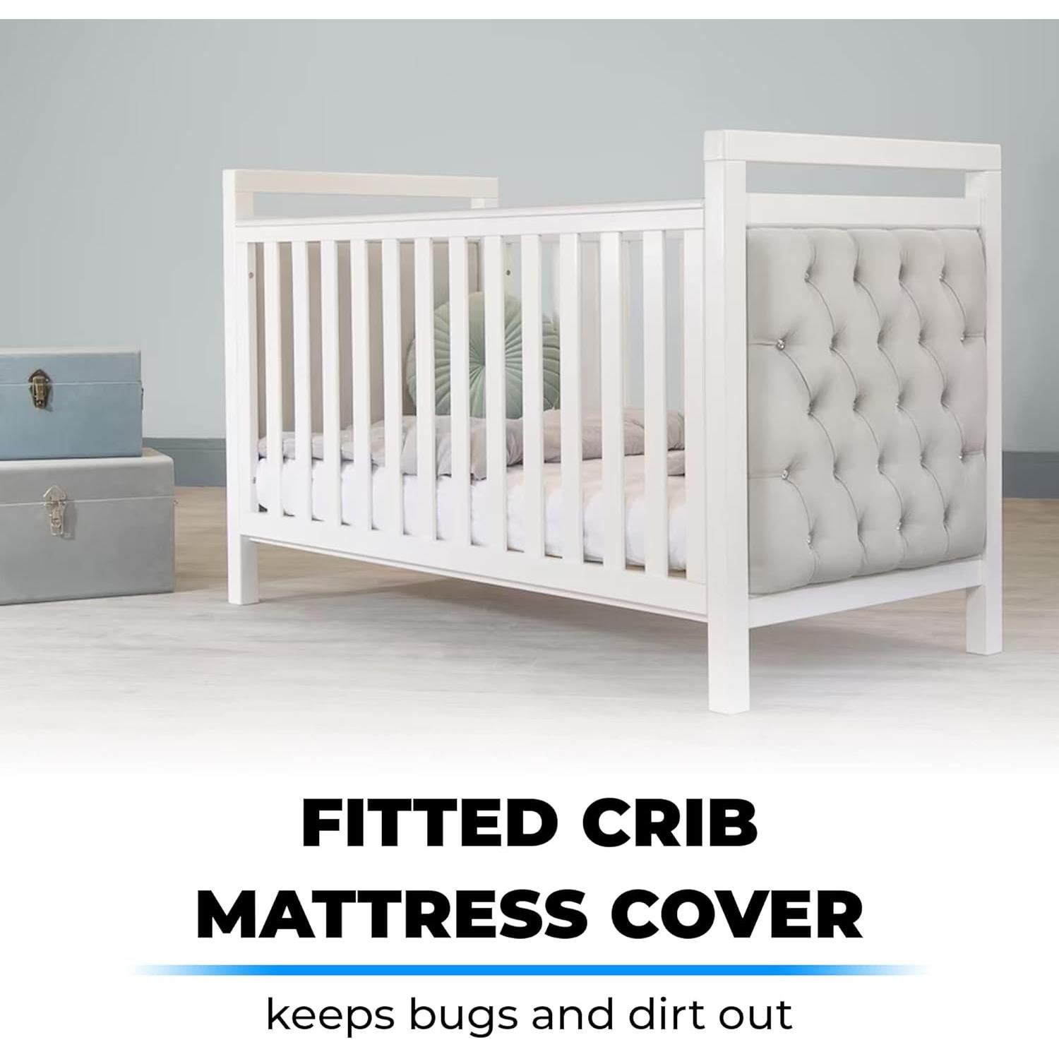 Cubierta de colchón de cuna ajustada Bistras impermeable 71x132 cm