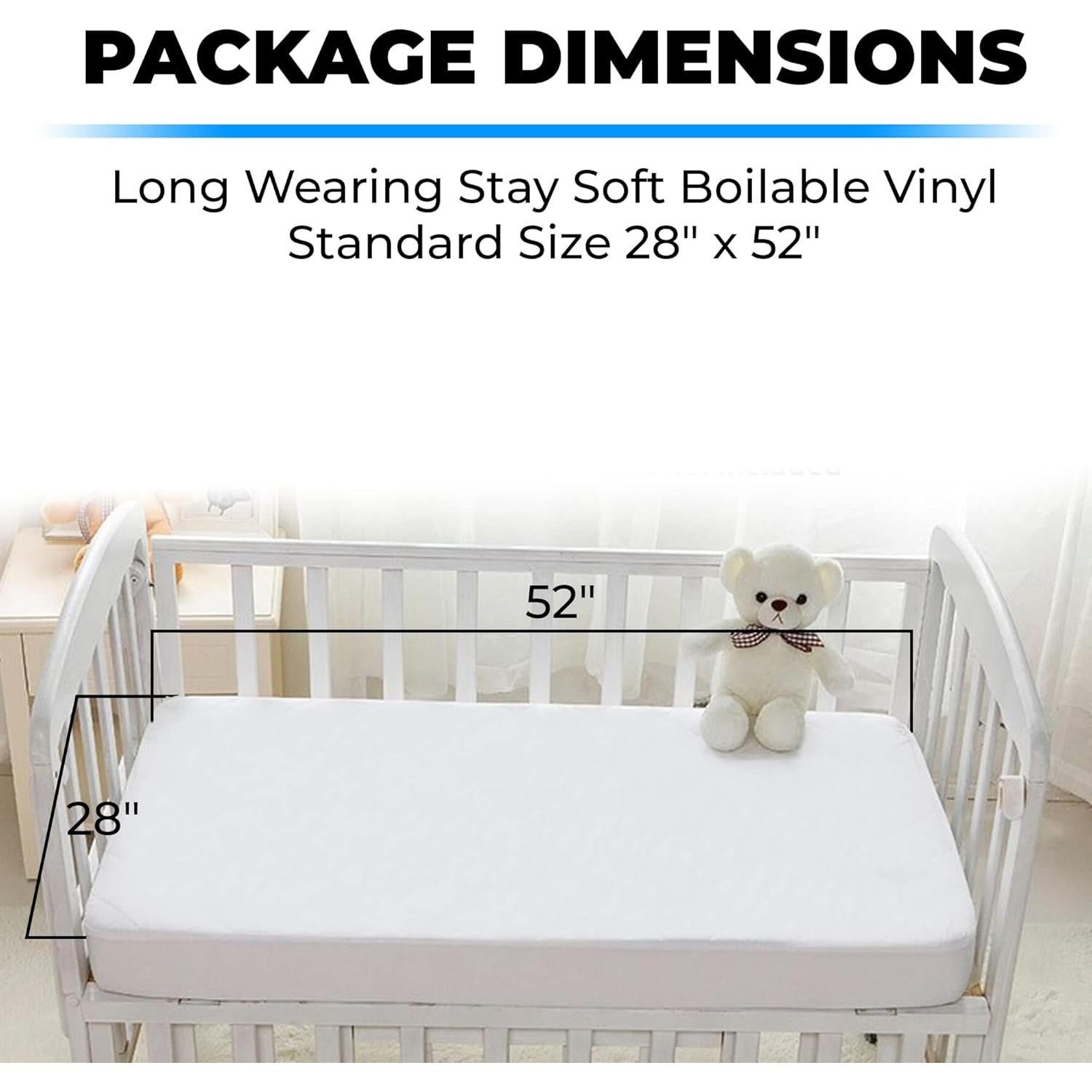 Cubierta de colchón de cuna ajustada Bistras impermeable 71x132 cm