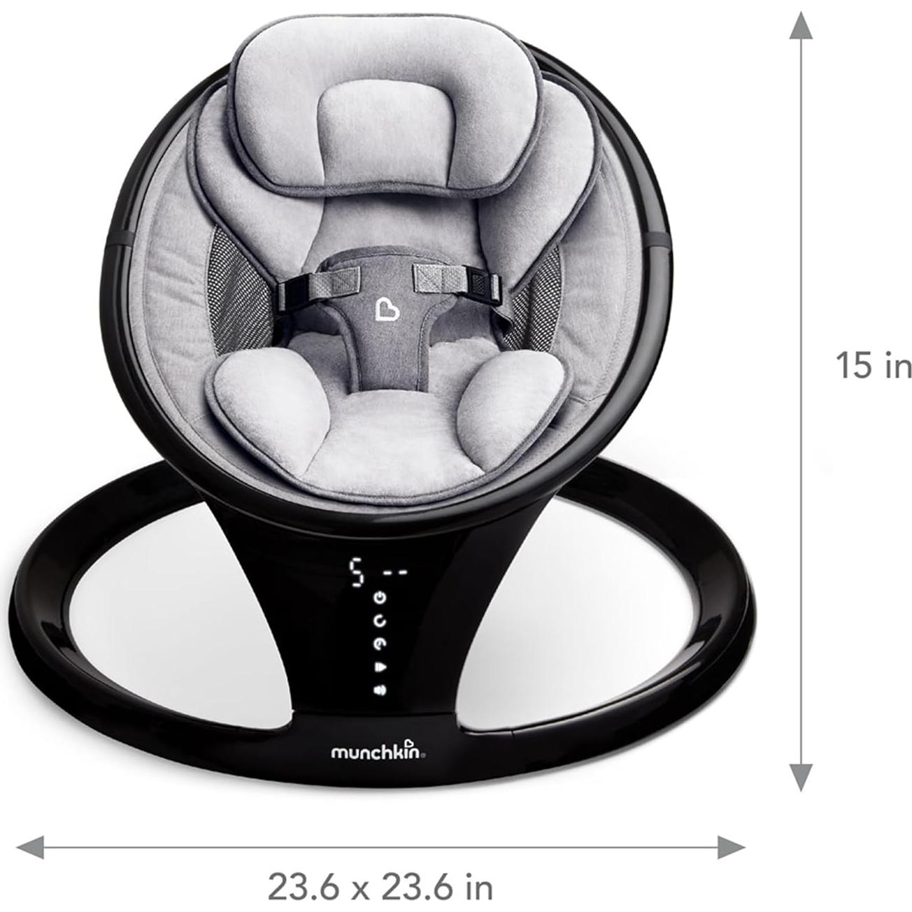 Silla Mecedora Eléctrica Munchkin con Bluetooth, Ligera y Portátil