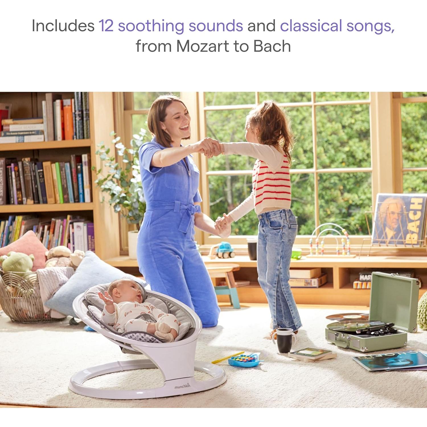 Columpio Eléctrico Munchkin para Bebés Bluetooth 5 Niveles