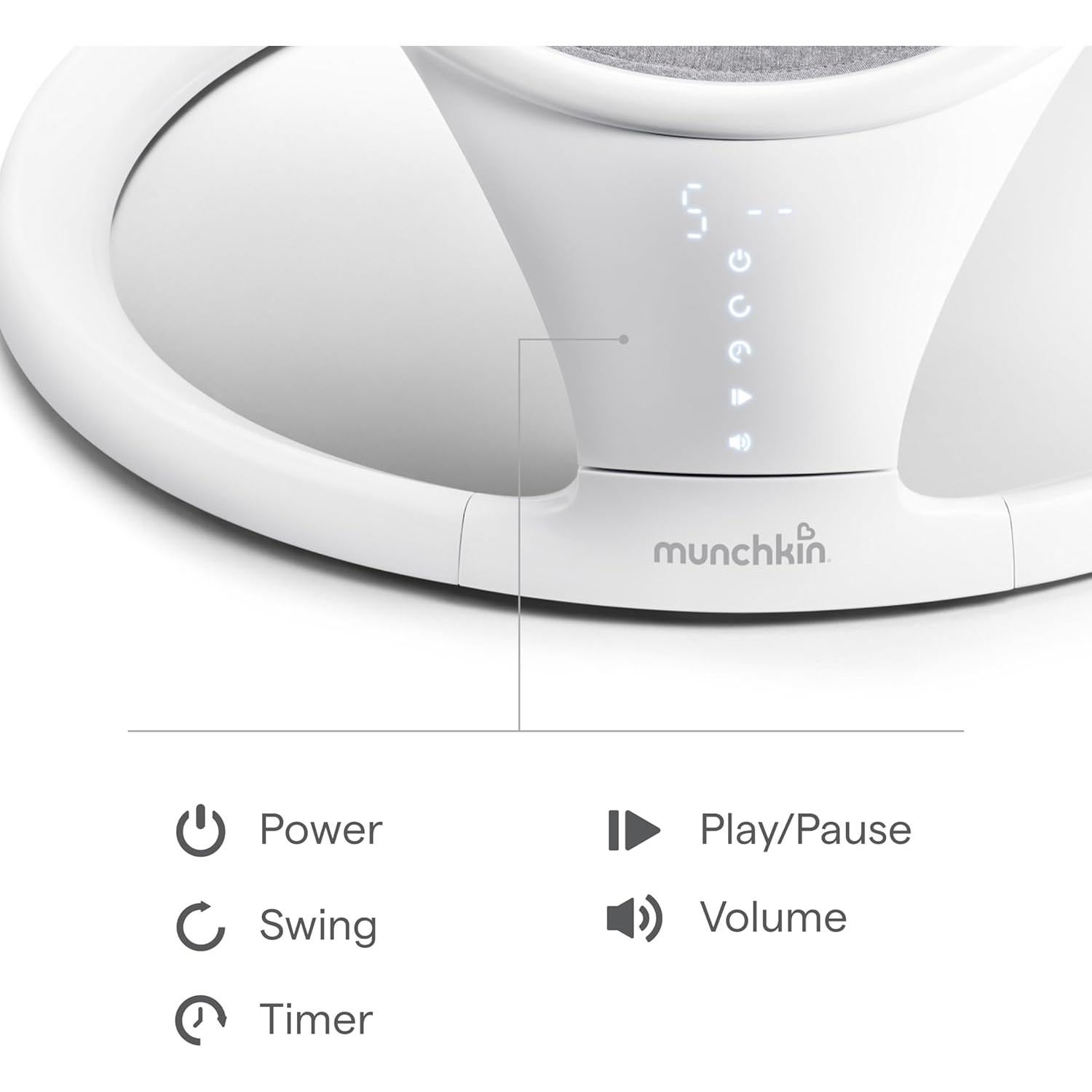 Columpio Eléctrico Munchkin para Bebés Bluetooth 5 Niveles