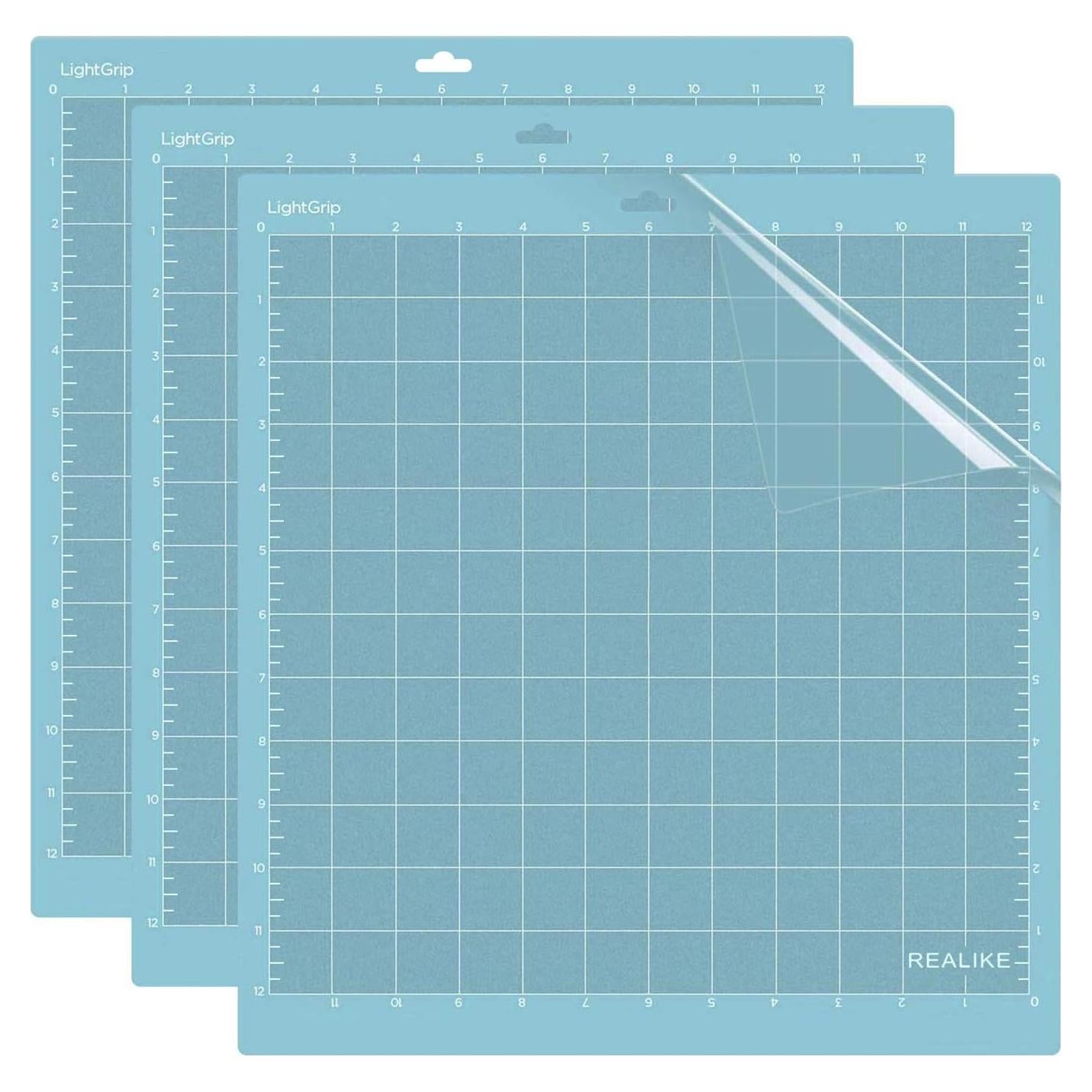 Mat de Corte Adhesivo REALIKE 12x12 LightGrip para Cricut