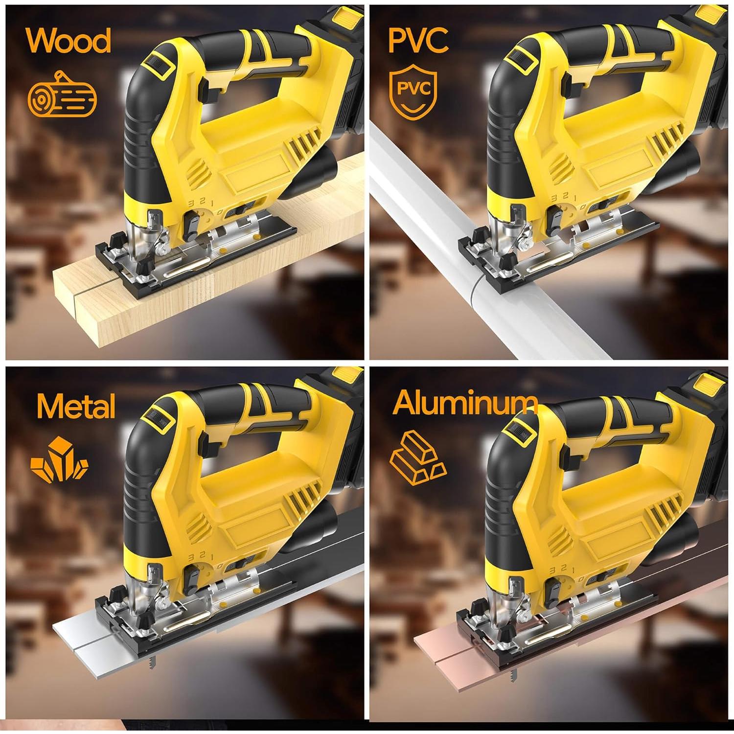 Sierra de calar inalámbrica Bandeiman 20V Max sin batería