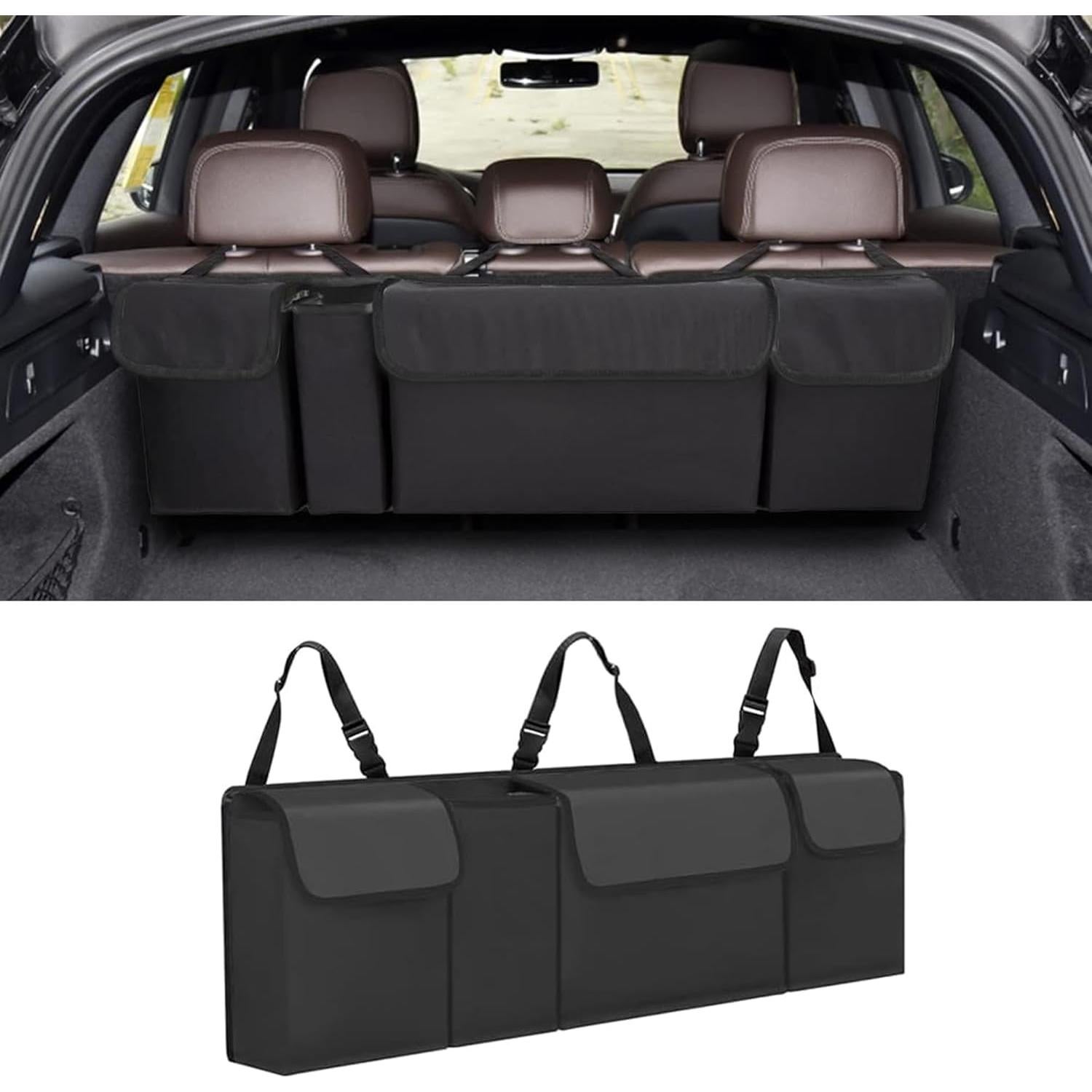 Organizador de Maletero de Coche Honibaoto Negro 90x25cm Impermeable