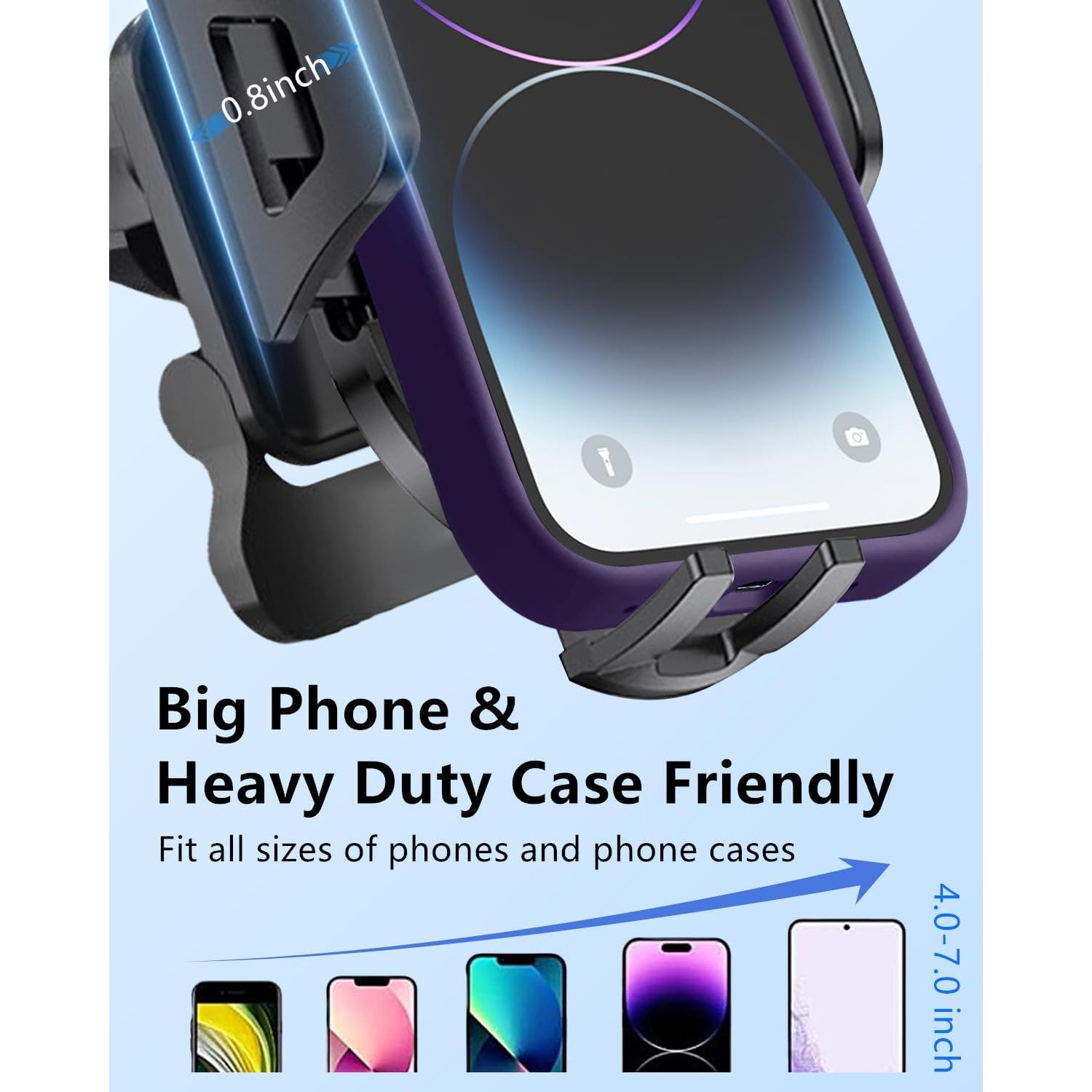 Soporte para teléfono de coche 3 en 1 Hunan C07A-L con cargador 60W