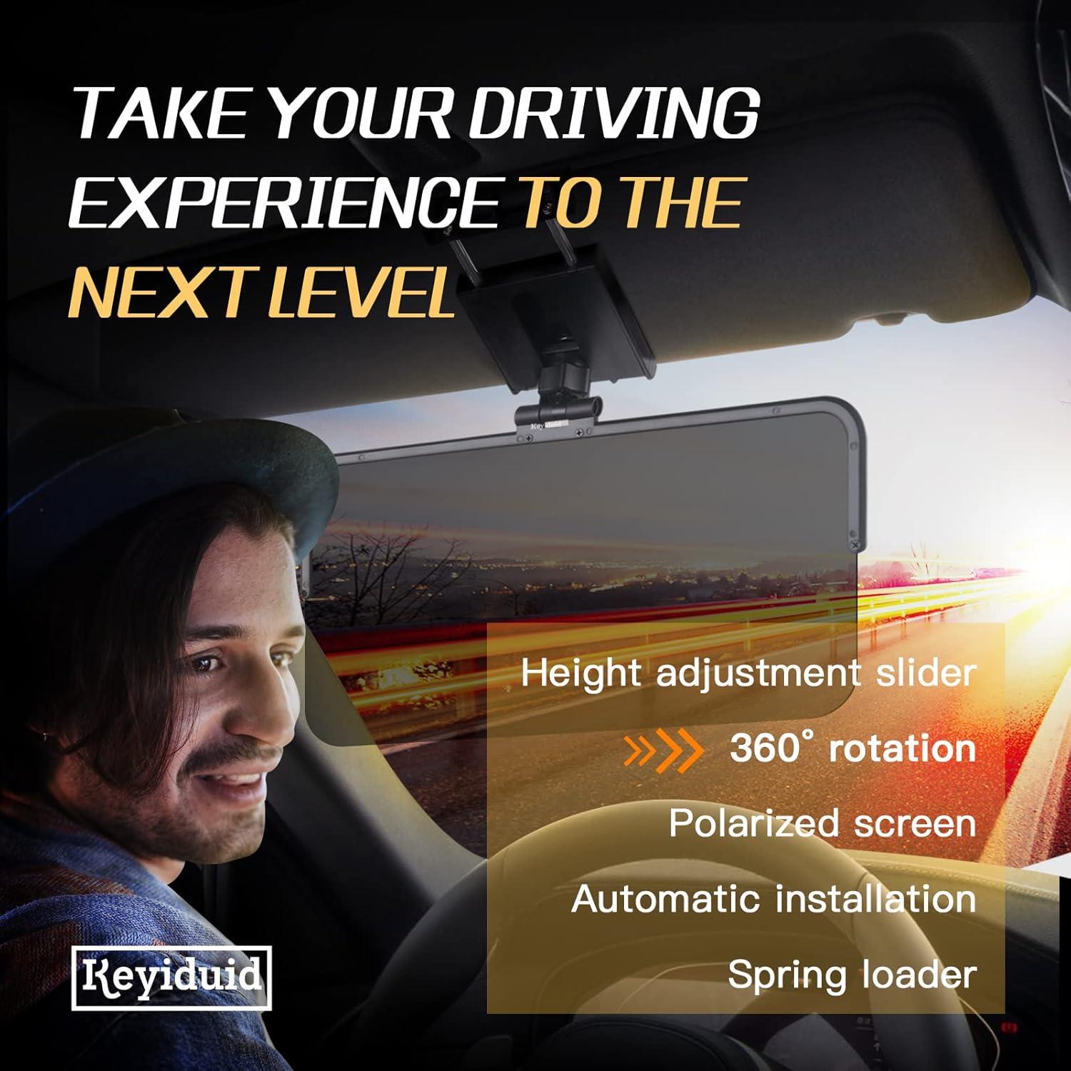 Visera Solar Polarizada Keyiduid 32x13 cm, Rotación 360°