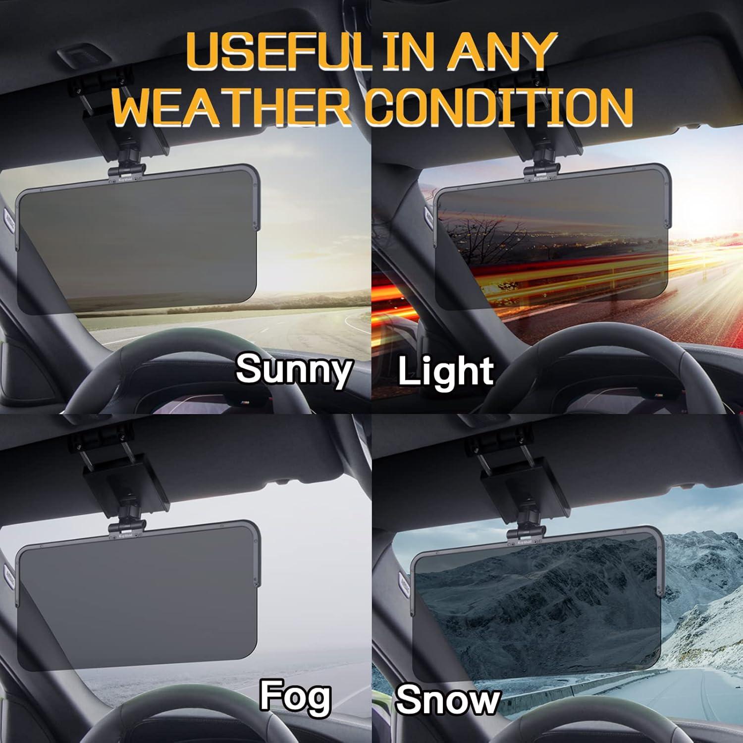 Visera Solar Polarizada Keyiduid 32x13 cm, Rotación 360°