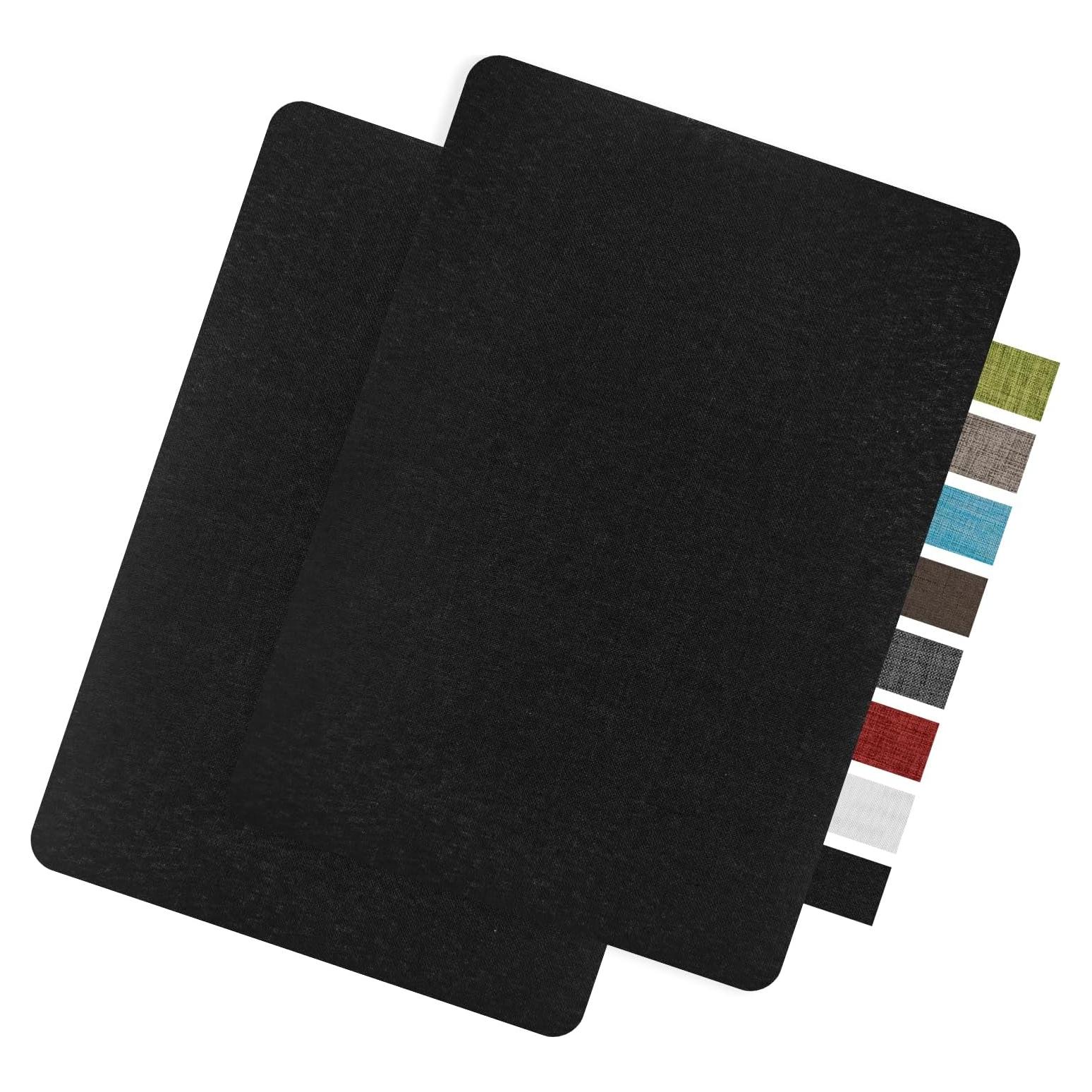 Parches de Tela de Lino Autoadhesivos CLINTT 20x28 cm Negro