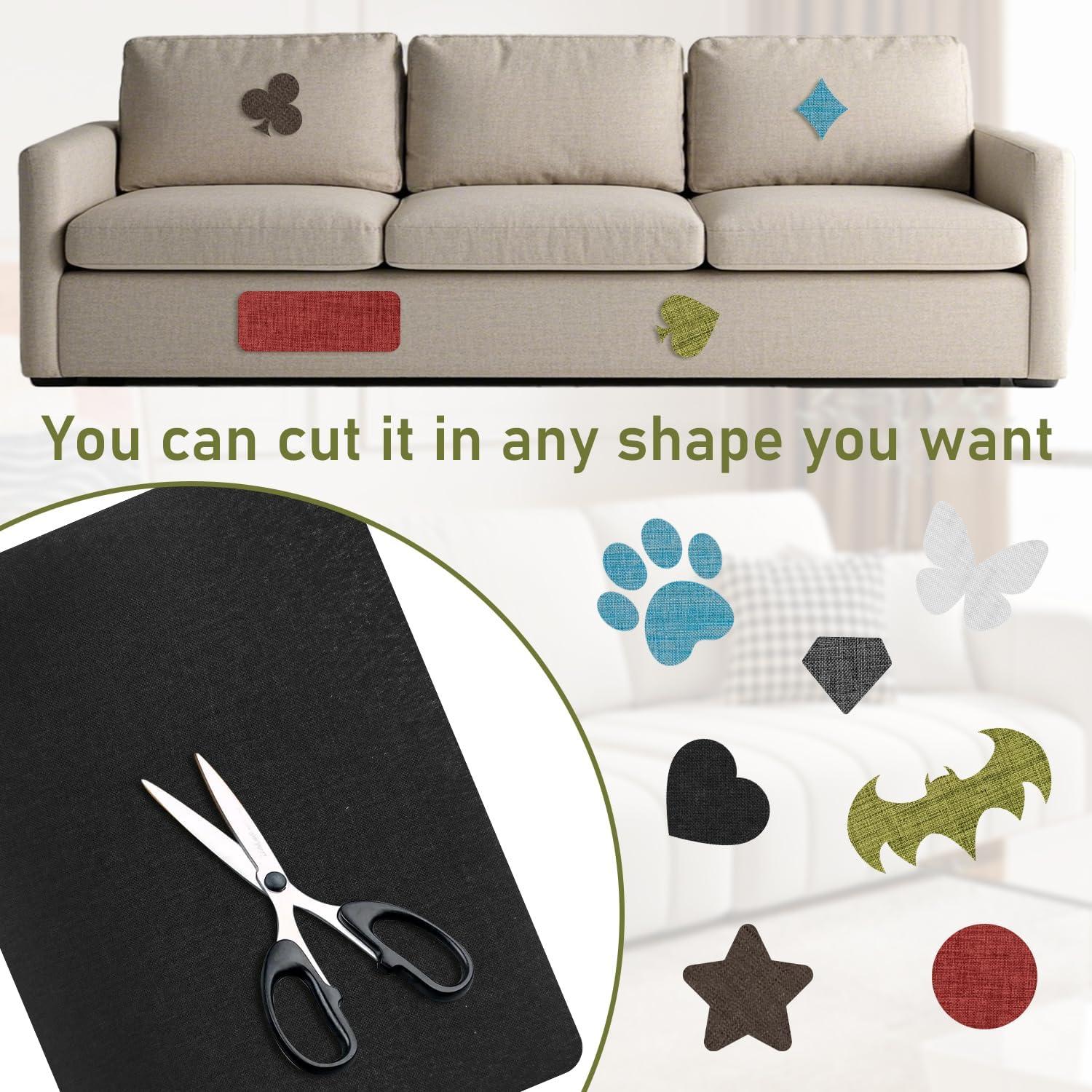 Parches de Tela de Lino Autoadhesivos CLINTT 20x28 cm Negro