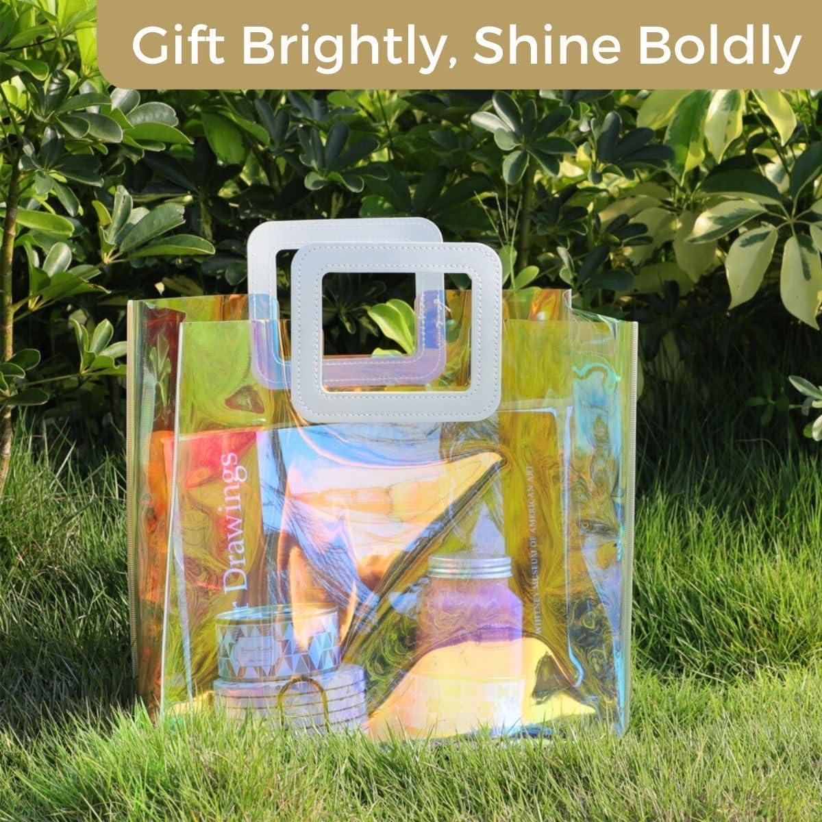 Bolsa de Regalo Grande Holográfica VUOJUR 32.5x29.5x14.5cm Iridiscente