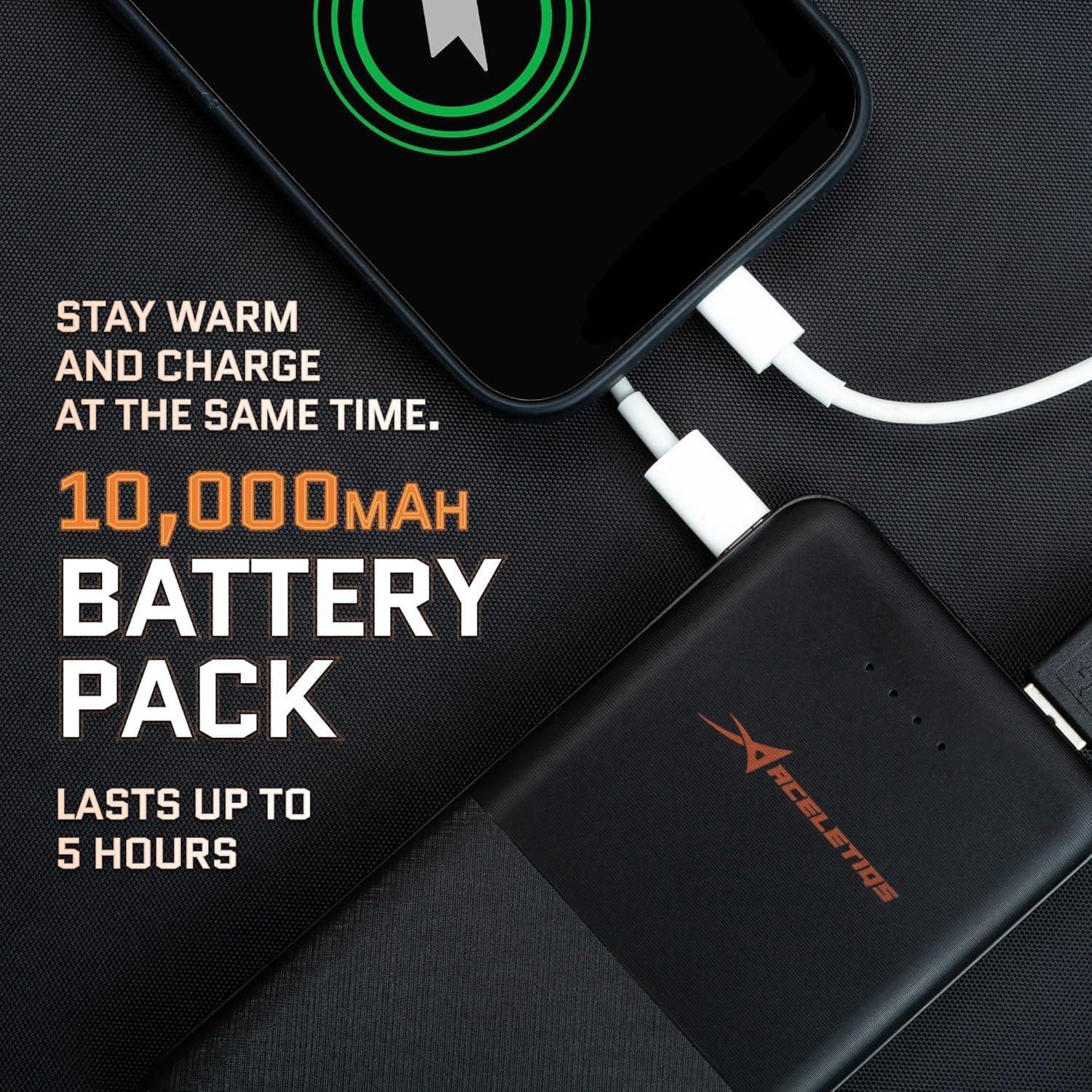 Asiento de Grada Calentado ACELETIQS con Batería USB - Negro