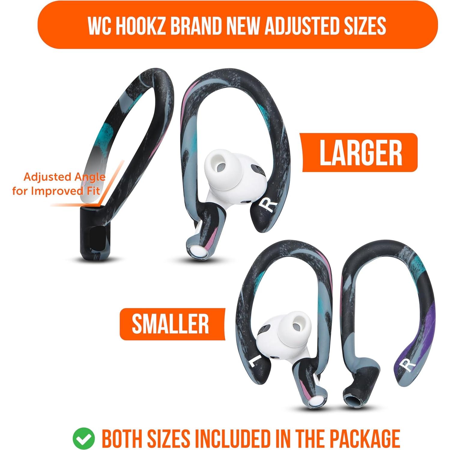 Ganchos para AirPods Pro 1, 2 y 3 Wicked Cushions - Negro