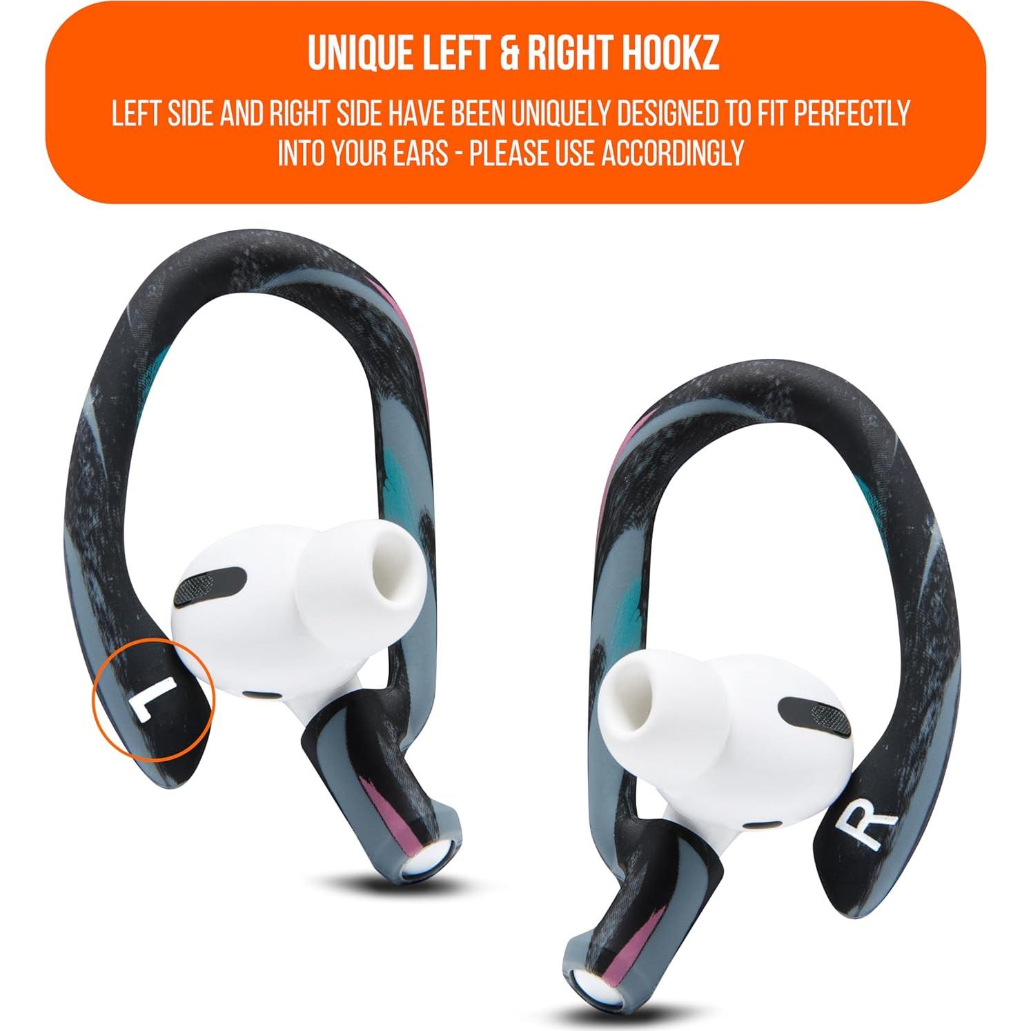 Ganchos para AirPods Pro 1, 2 y 3 Wicked Cushions - Negro