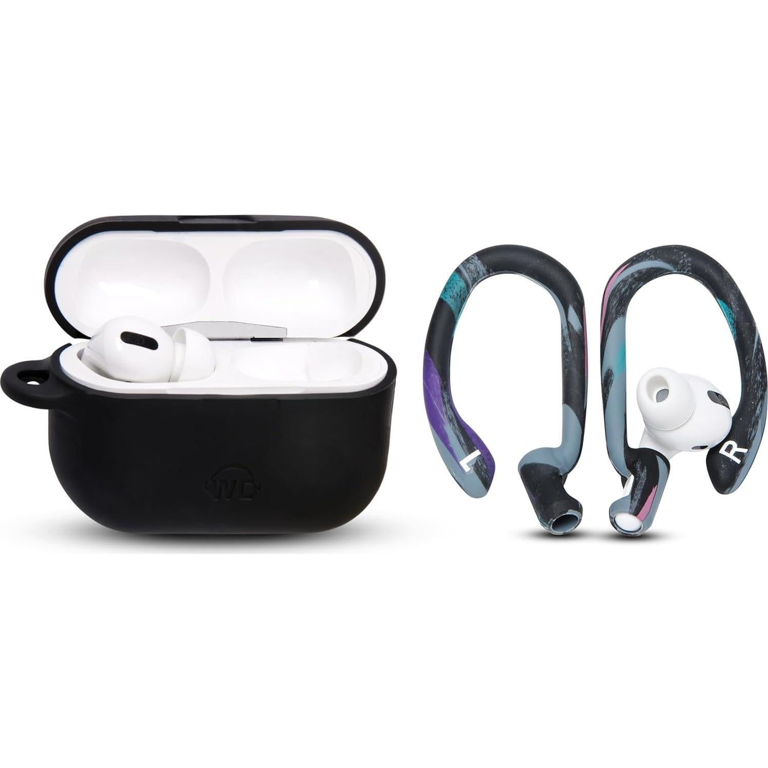Ganchos para AirPods Pro 1, 2 y 3 Wicked Cushions - Negro