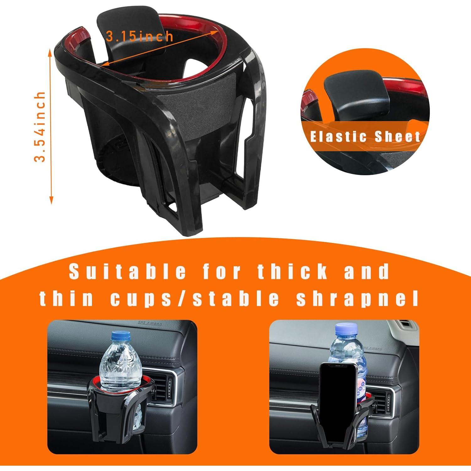 Soporte Multifuncional para Taza y Teléfono Augeny Negro/Rojo