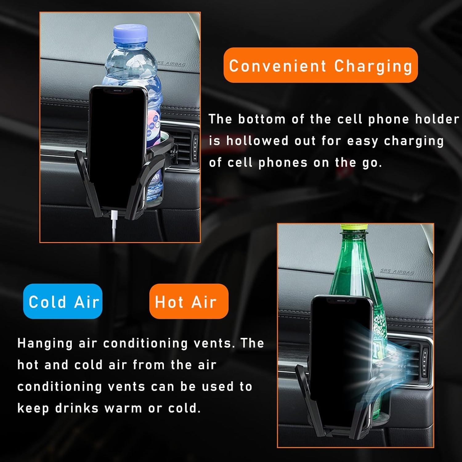 Soporte Multifuncional para Taza y Teléfono Augeny Negro/Rojo