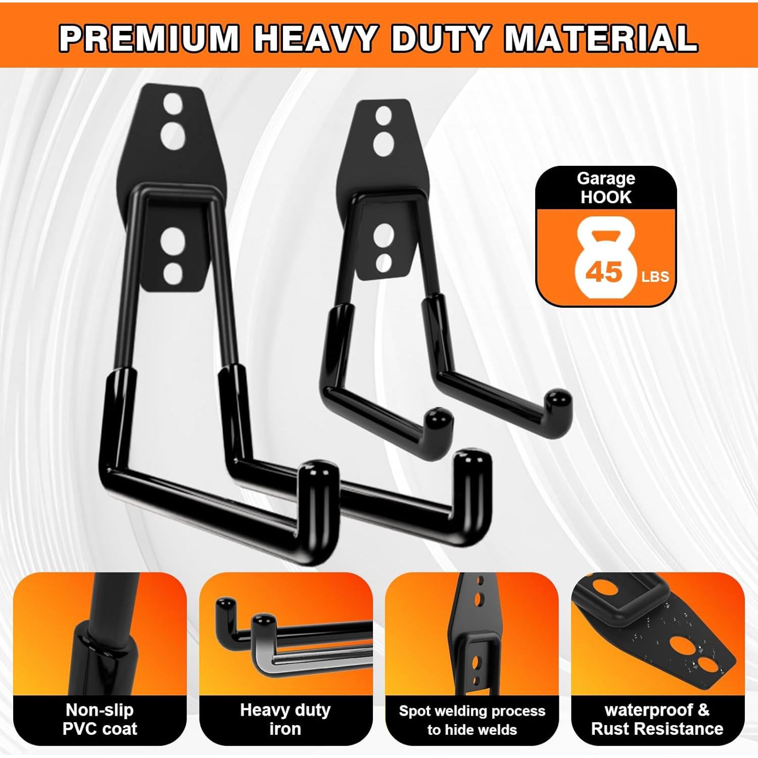 Paquete de 10 ganchos de pared Jikro alta resistencia 20.41 kg