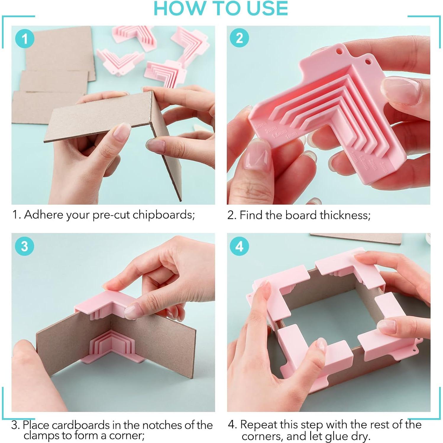 Conjunto de sujeción de esquina BAOFALI 6 piezas para cartón