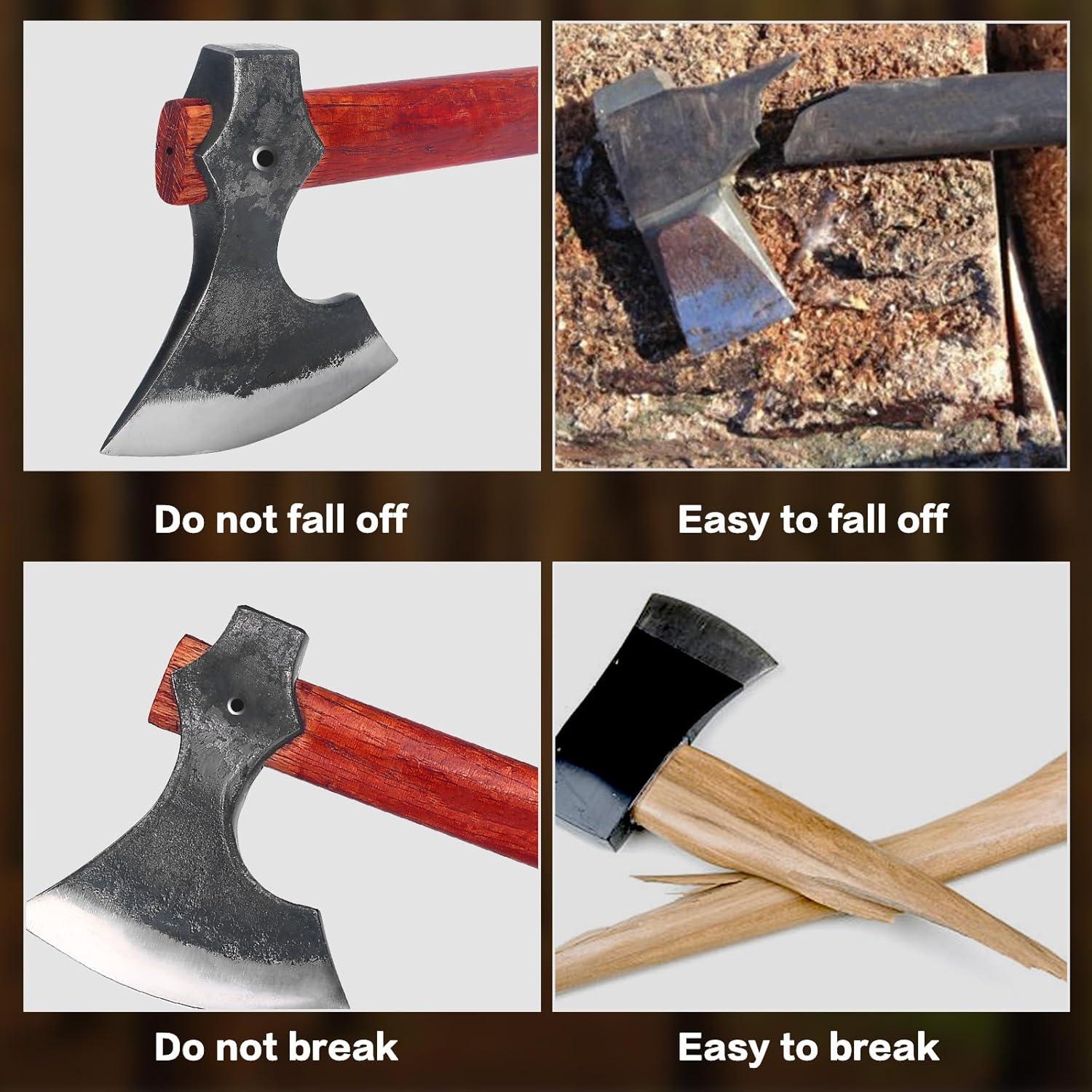 Juego de Hachas de Lanzamiento LUIOUS 41.15 cm Acero Carbono