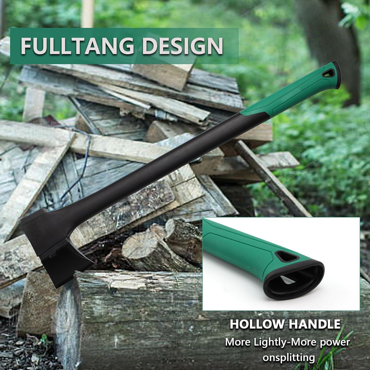 Hacha de Camping CHI SHANG 71 cm Verde, Acero Inoxidable