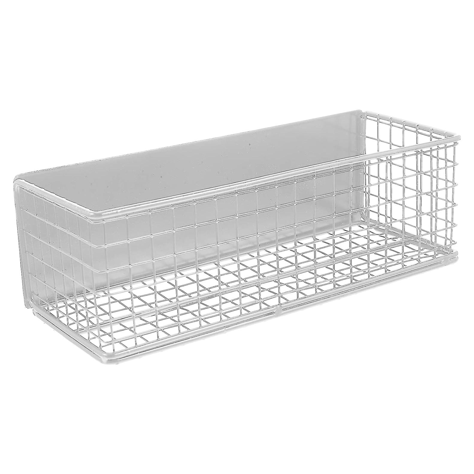 Cesta de Almacenamiento Magnética OUNONA 24.5x10x8 cm Blanca