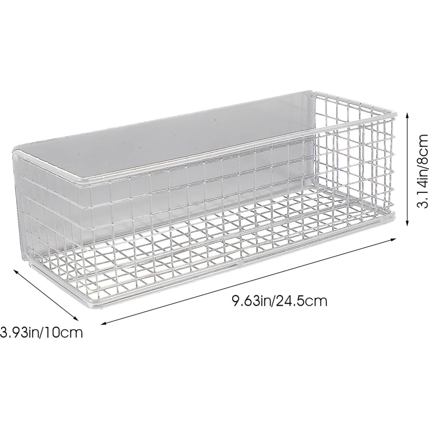 Cesta de Almacenamiento Magnética OUNONA 24.5x10x8 cm Blanca