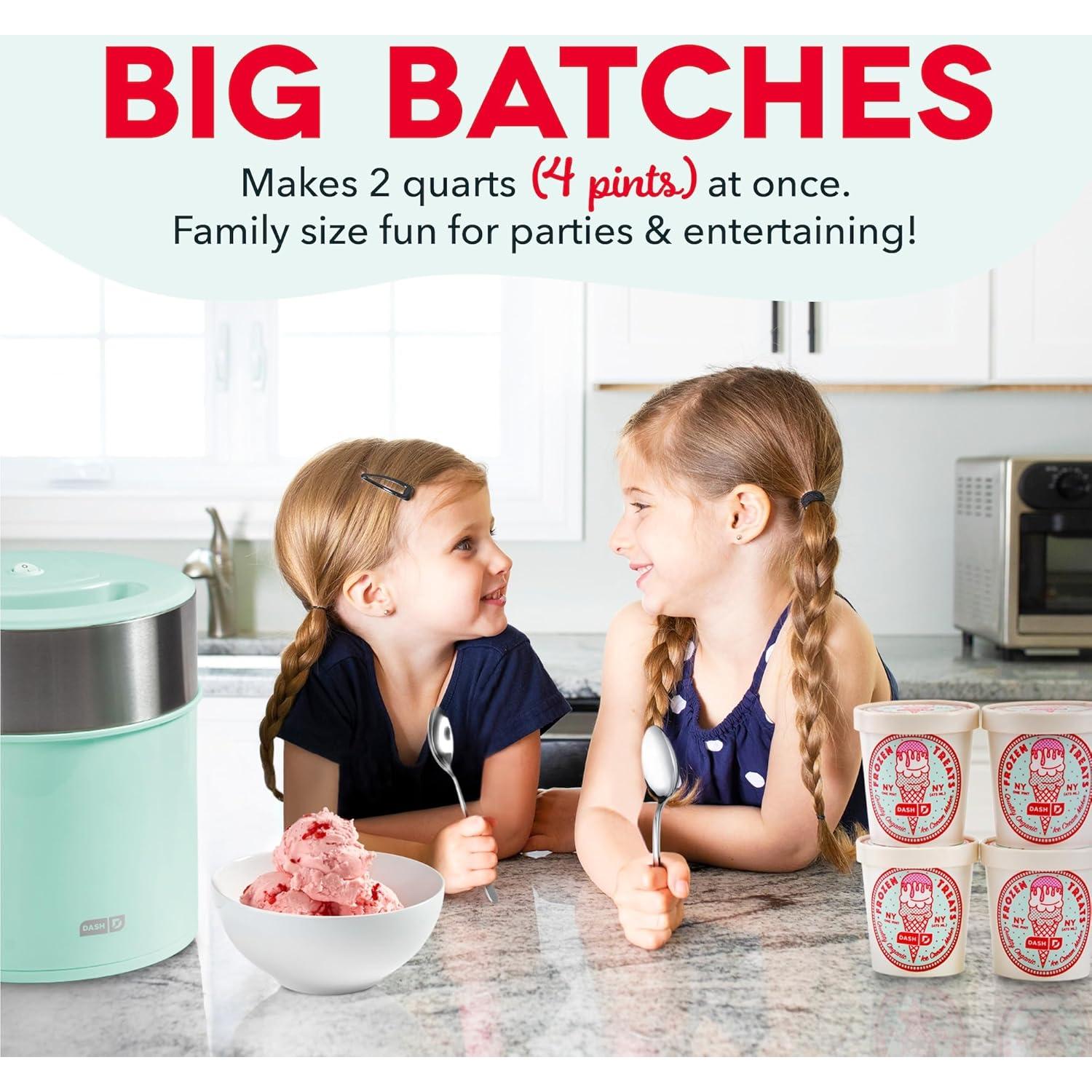 Fabricante de Helados Dash Deluxe 2QT Aqua - 1.89L Automático