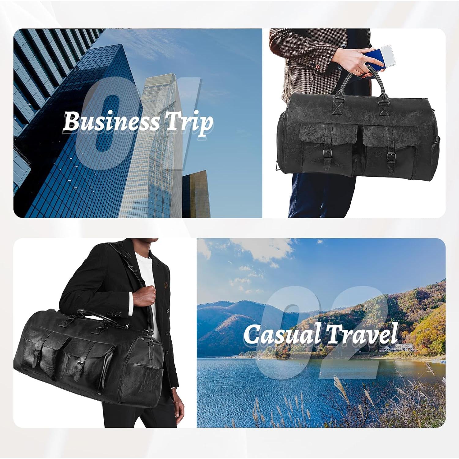 Bolsa de Ropa Convertible L-ife 2 en 1 Duffle 45L Negro