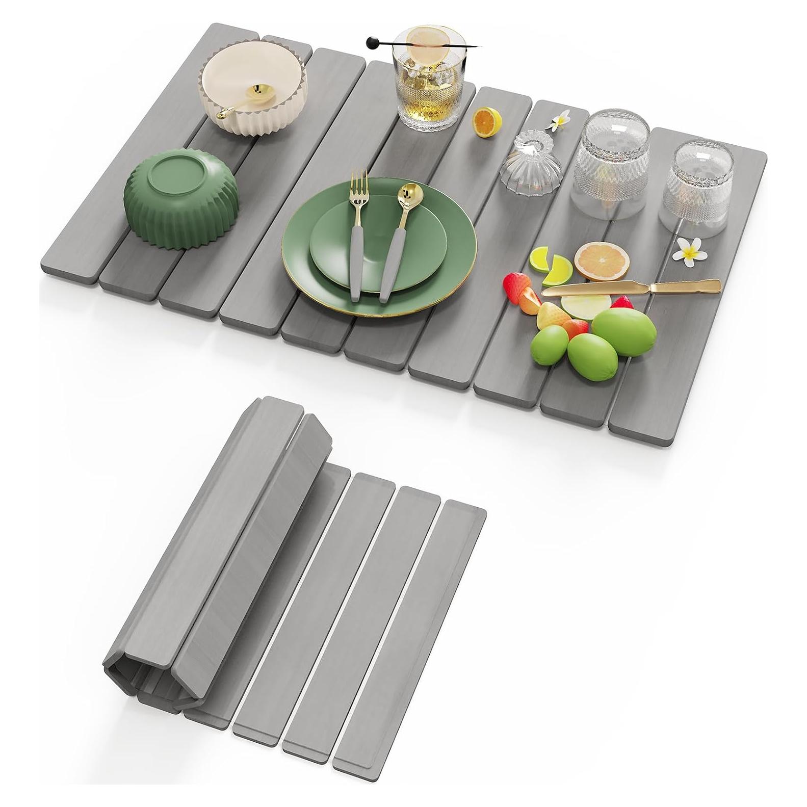 Alfombrilla de Secado de Piedra Diatomácea Dayacoco 58.4x38.9cm Gris