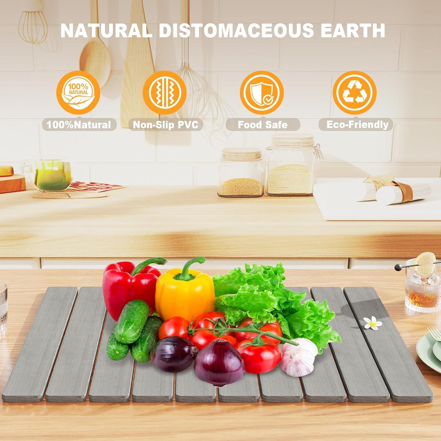 Alfombrilla de Secado de Piedra Diatomácea Dayacoco 58.4x38.9cm Gris