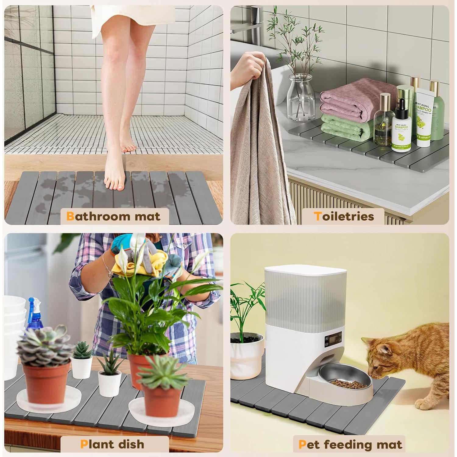 Alfombrilla de Secado de Piedra Diatomácea Dayacoco 58.4x38.9cm Gris