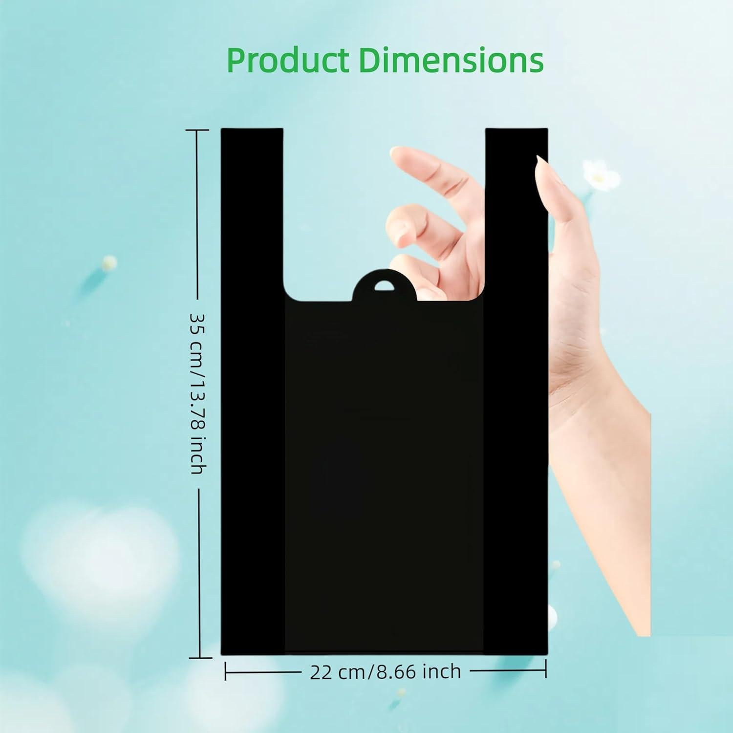 Bolsas de Basura Negras CWYZA 100 Unidades Ecológicas Resistentes