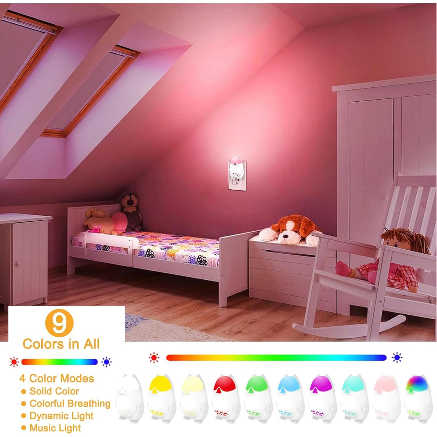 Luz Nocturna Inteligente RAVEtone Cat-201NL Regulable 2 Pzas