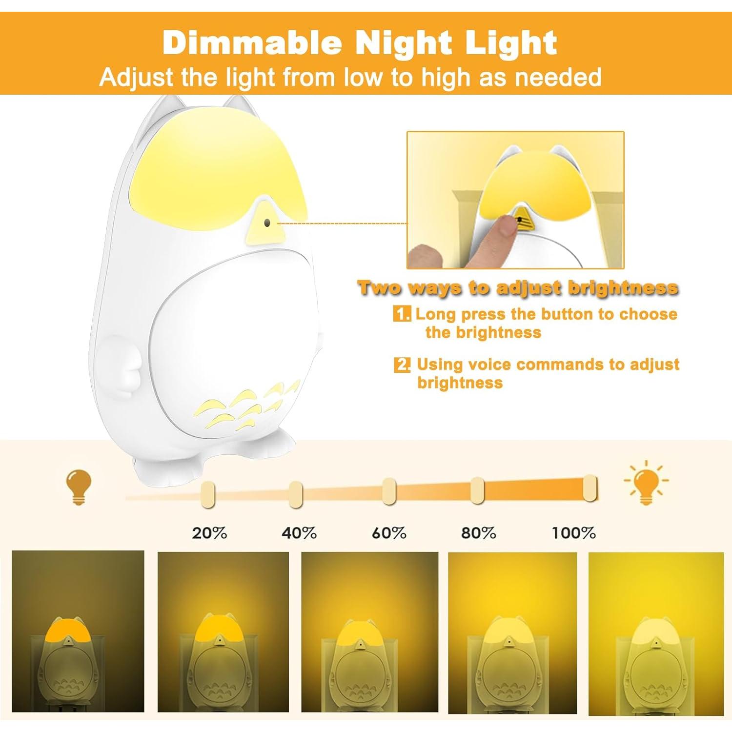 Luz Nocturna Inteligente RAVEtone Cat-201NL Regulable 2 Pzas