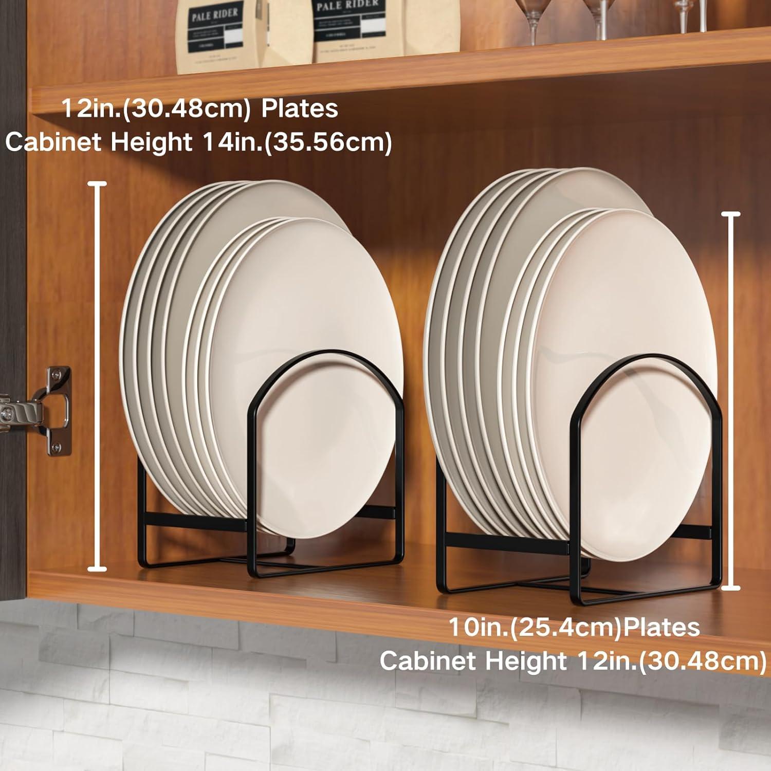 Organizador de Platos LINFIDITE 2 Piezas Metal Negro