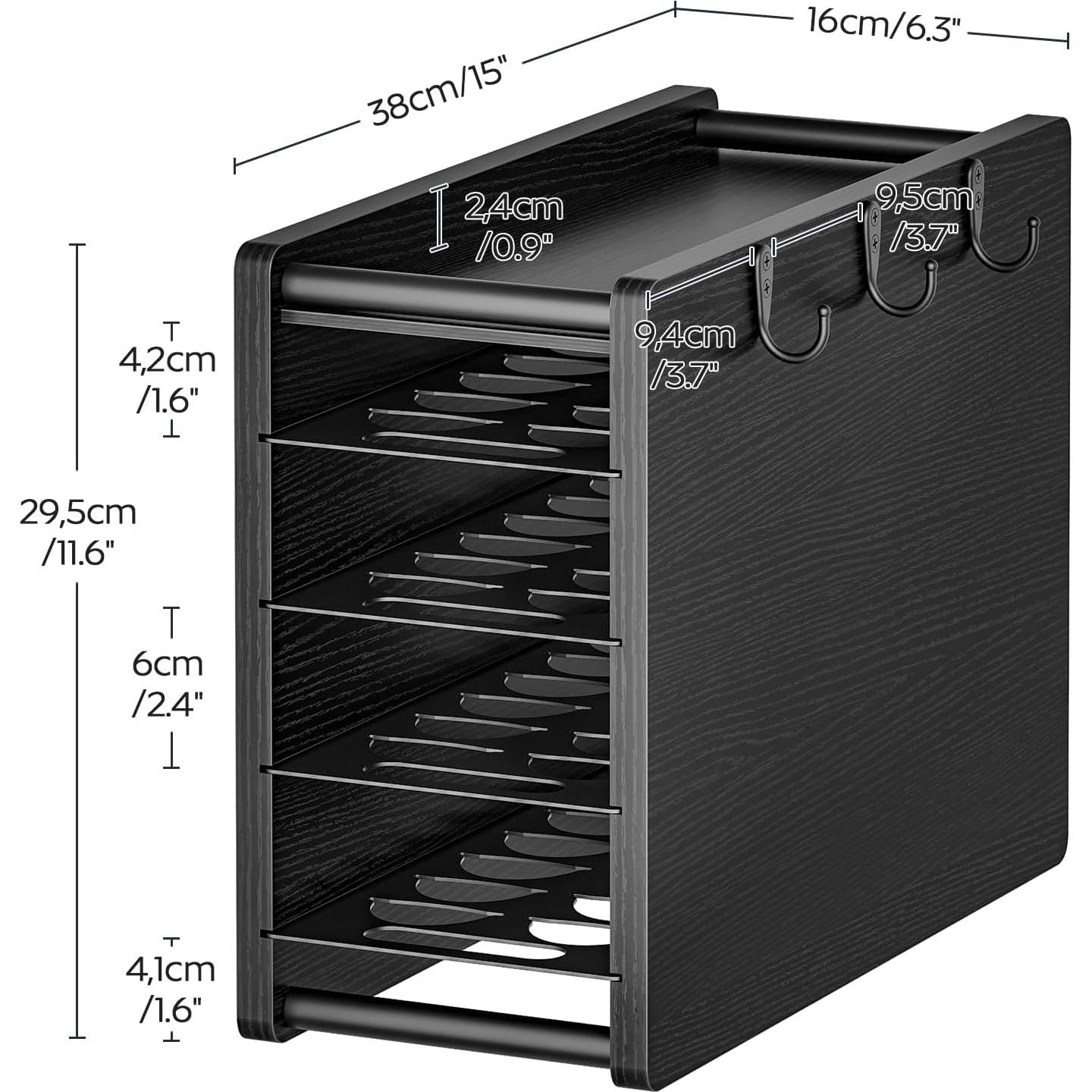 Soporte para Cajón de Cápsulas de Café YATINEY 72 Cápsulas Negro
