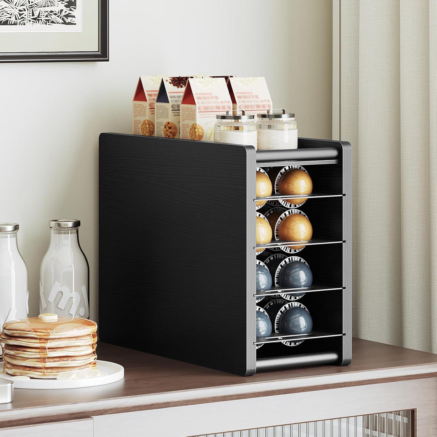 Soporte para Cajón de Cápsulas de Café YATINEY 72 Cápsulas Negro