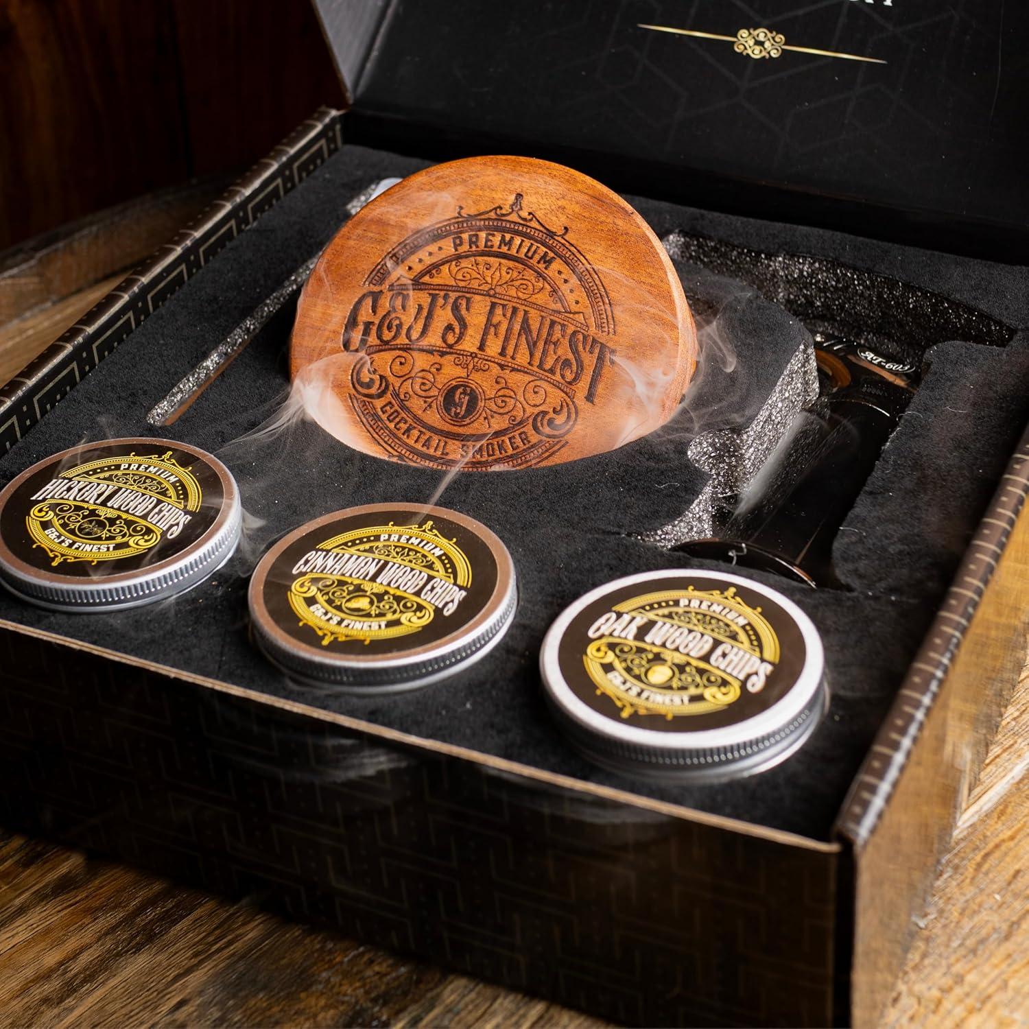 Kit de Ahumador de Whiskey G&J's Finest con Antorcha y Astillas