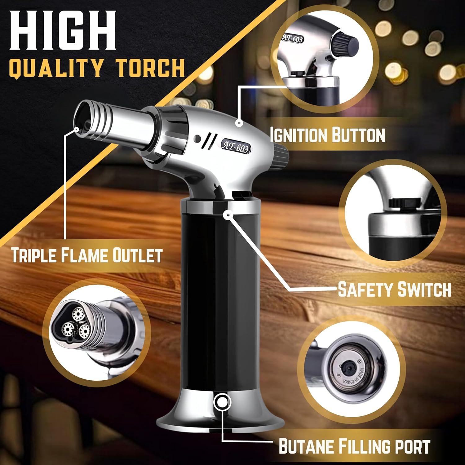 Kit de Ahumador de Whiskey G&J's Finest con Antorcha y Astillas