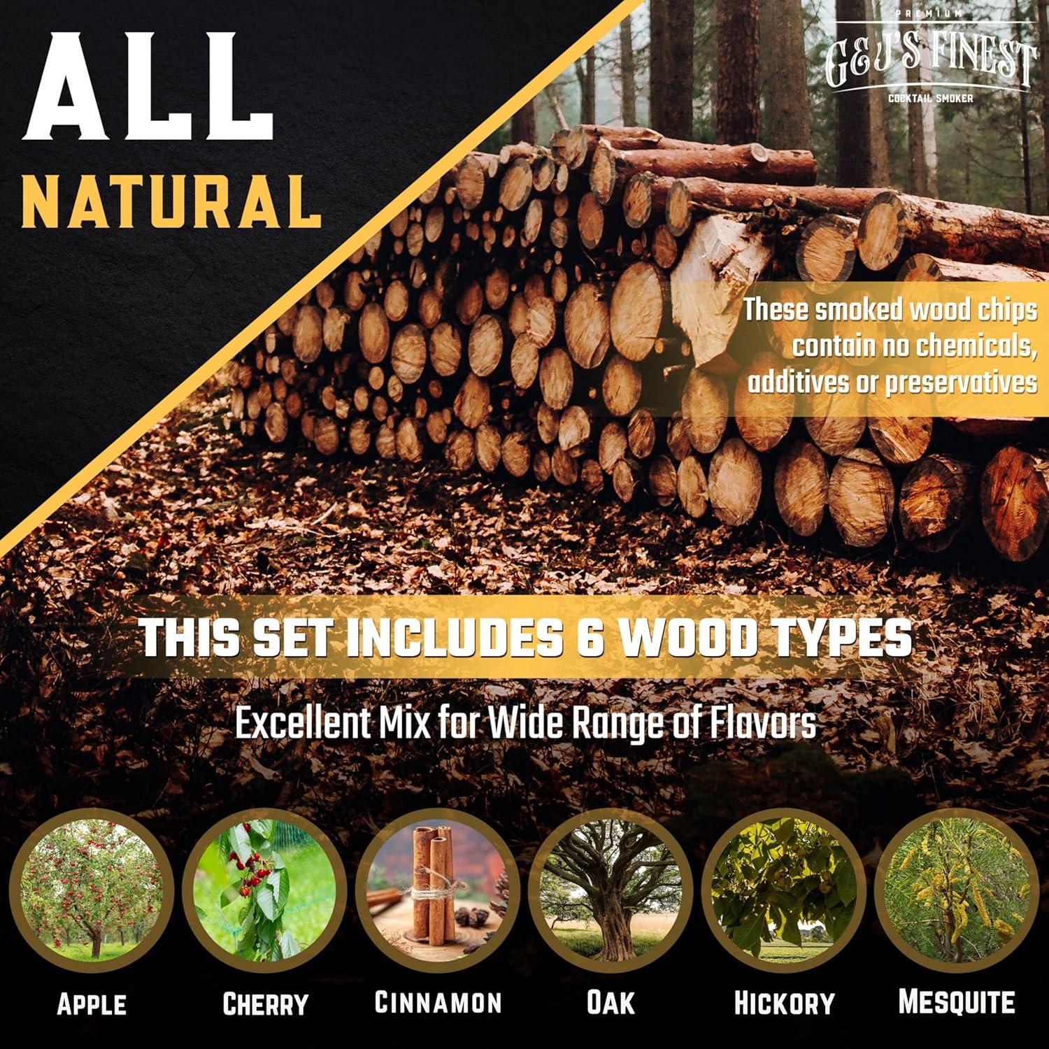 Kit de Ahumador de Whiskey G&J's Finest con Antorcha y Astillas