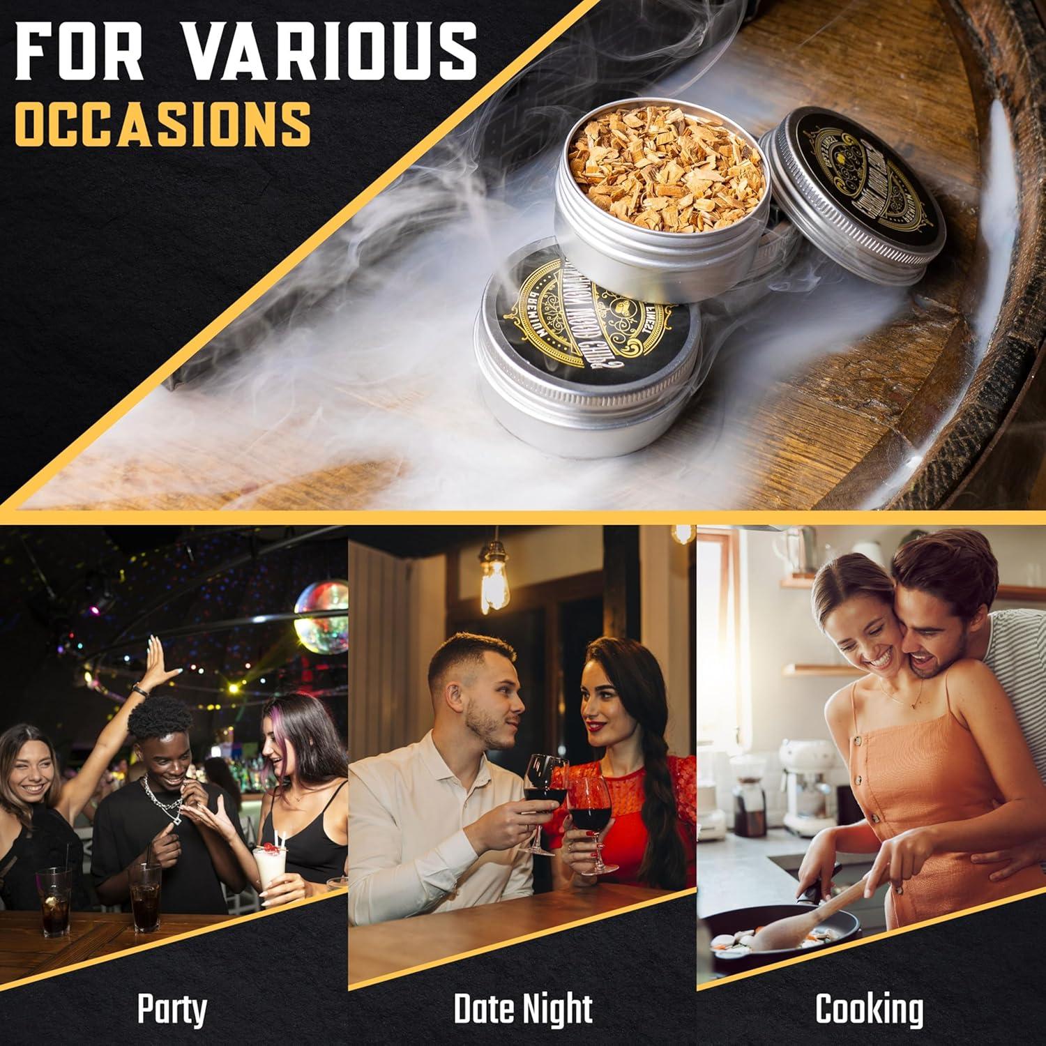 Kit de Ahumador de Whiskey G&J's Finest con Antorcha y Astillas