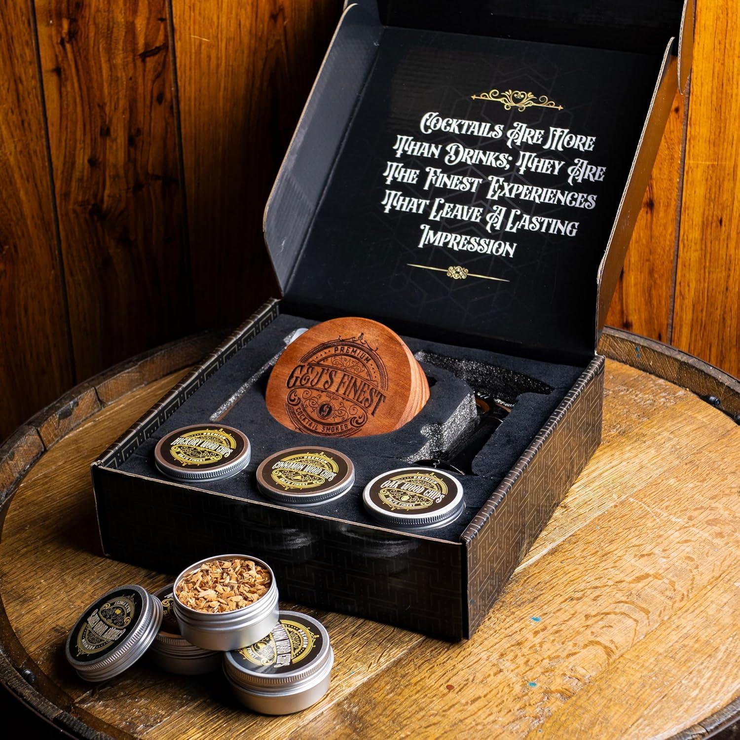 Kit de Ahumador de Whiskey G&J's Finest con Antorcha y Astillas