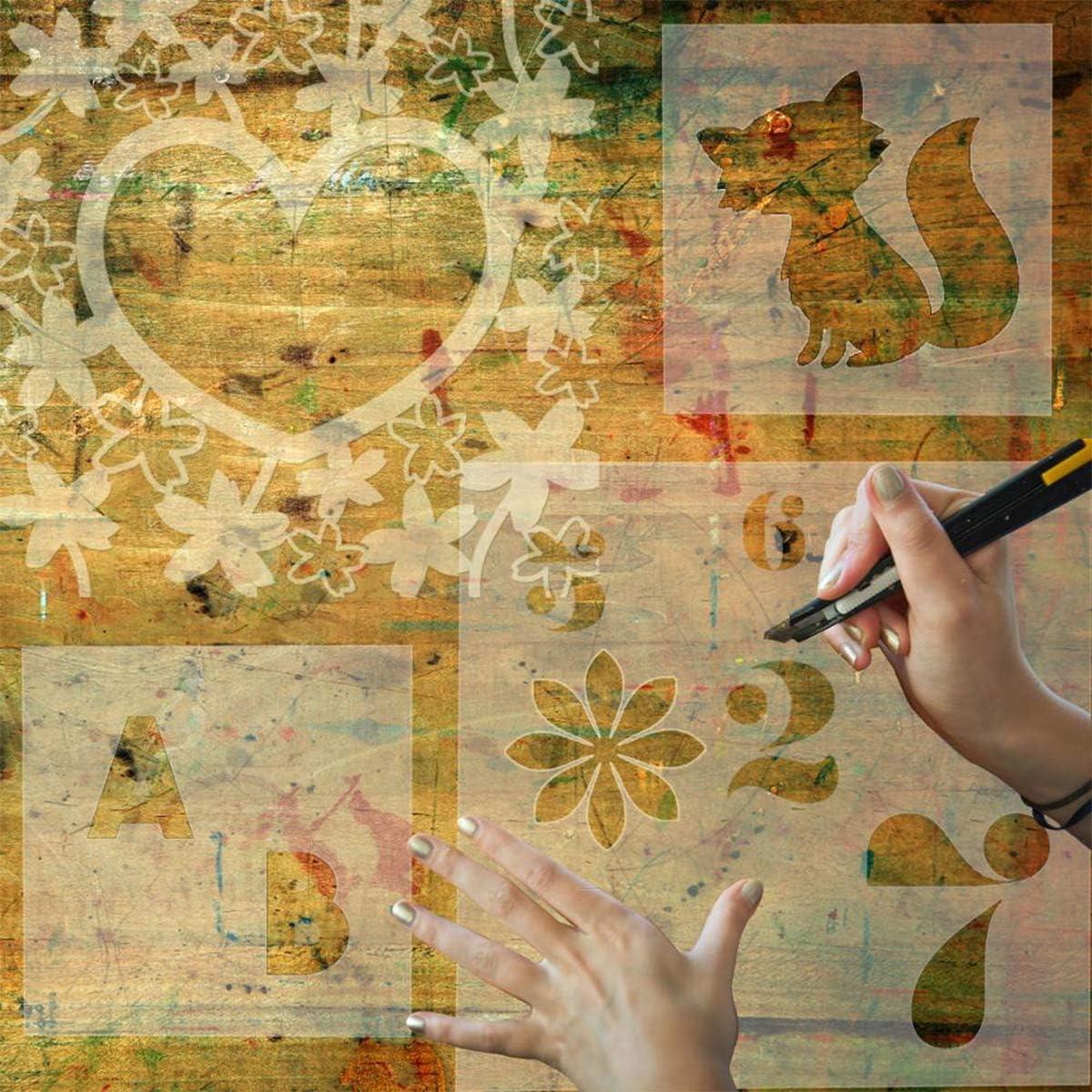 15 Hojas Plantillas Mylar ArtCute 30x30 cm 4 Mil para Corte