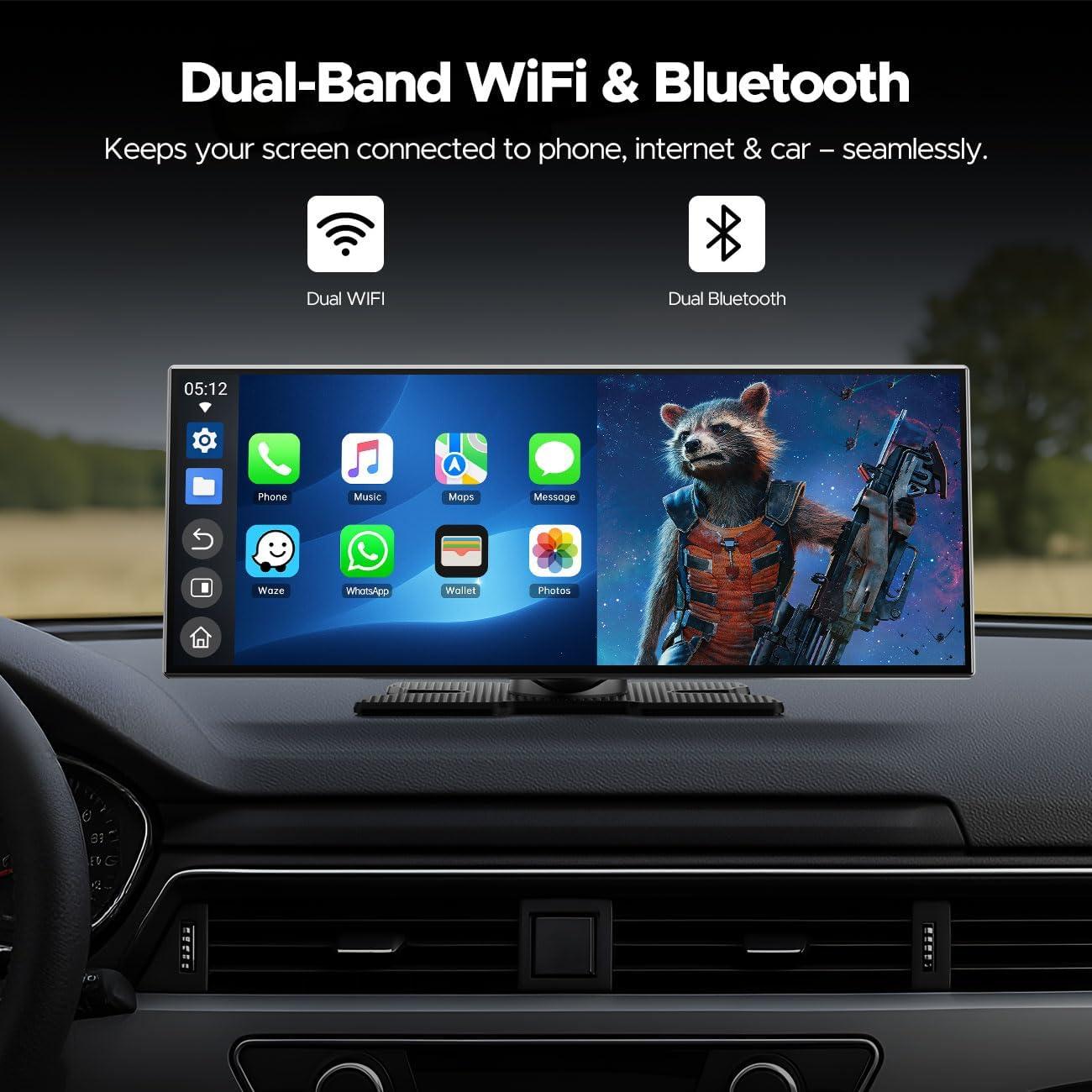 Pantalla CarPlay Volam 10.25" con Netflix y YouTube